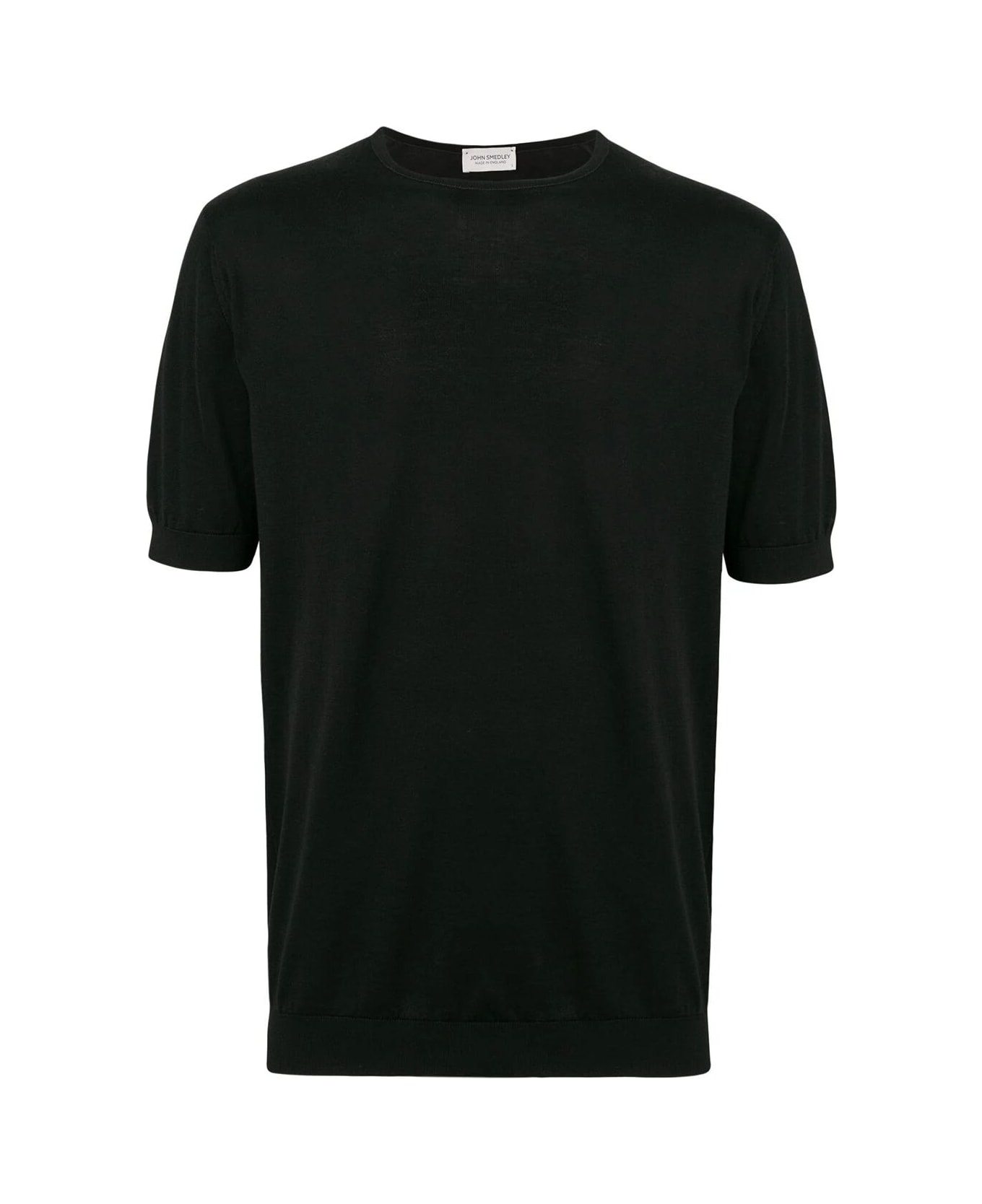 John Smedley Belden Short Sleeves Crew Neck T-shirt - Black シャツ
