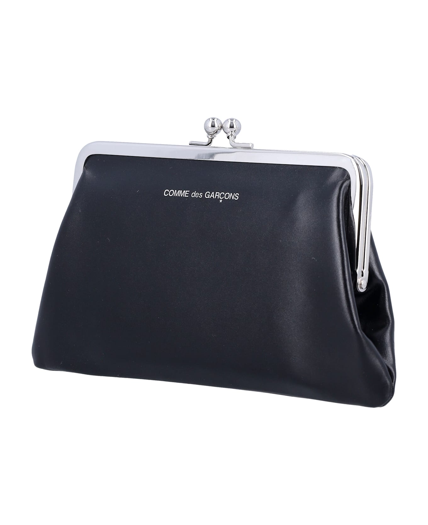 Comme des Garçons Wallet Medium Kiss-clasp Purse - BLACK