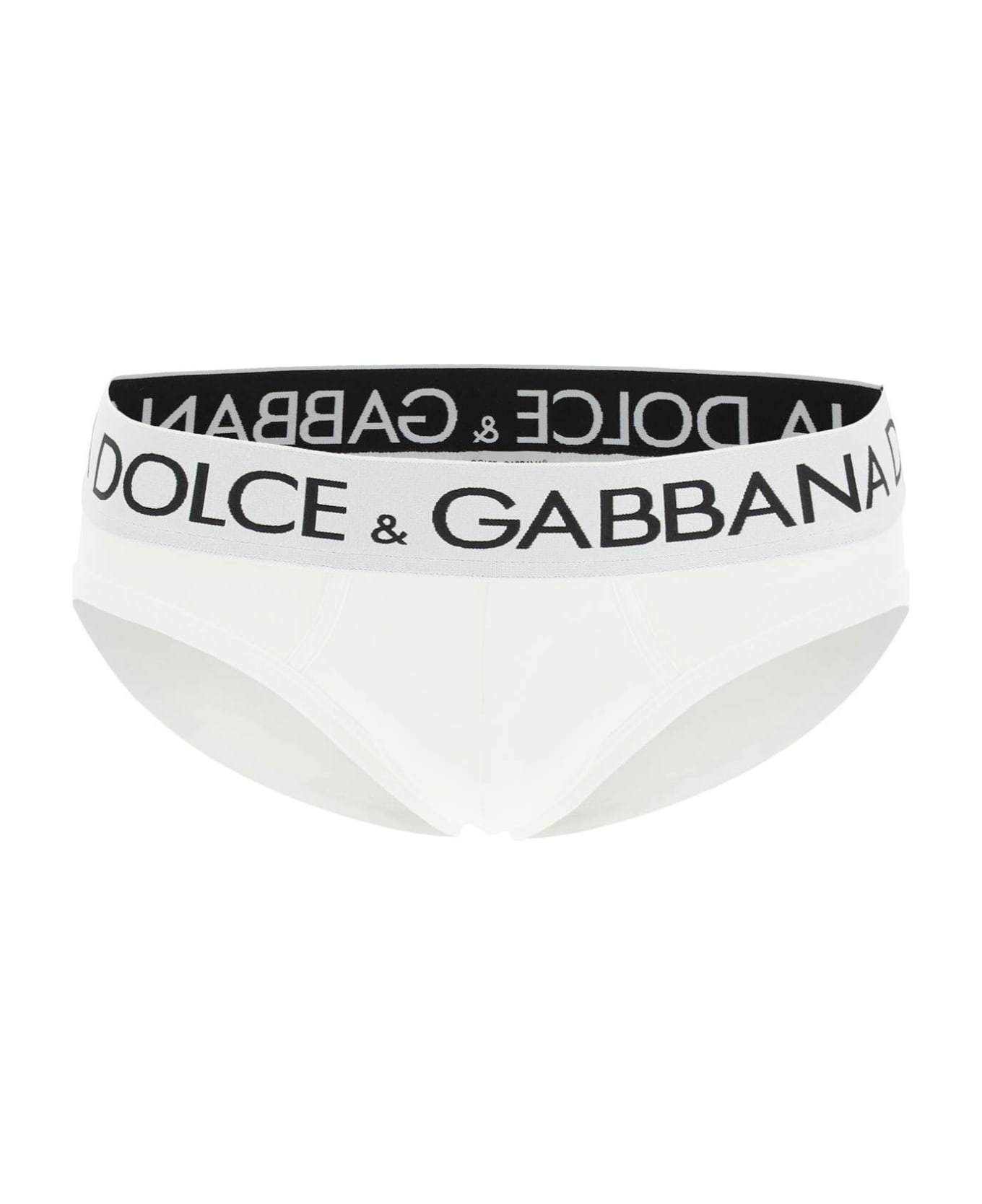Dolce & Gabbana Logo Band Underwear Brief - OPTICAL WHITE