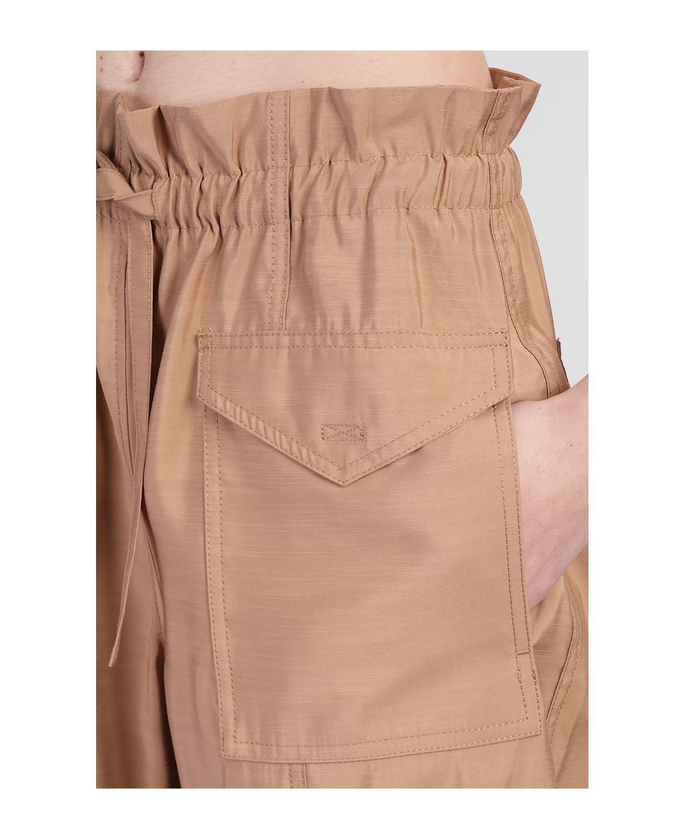 Ganni Pants In Beige Viscose - beige