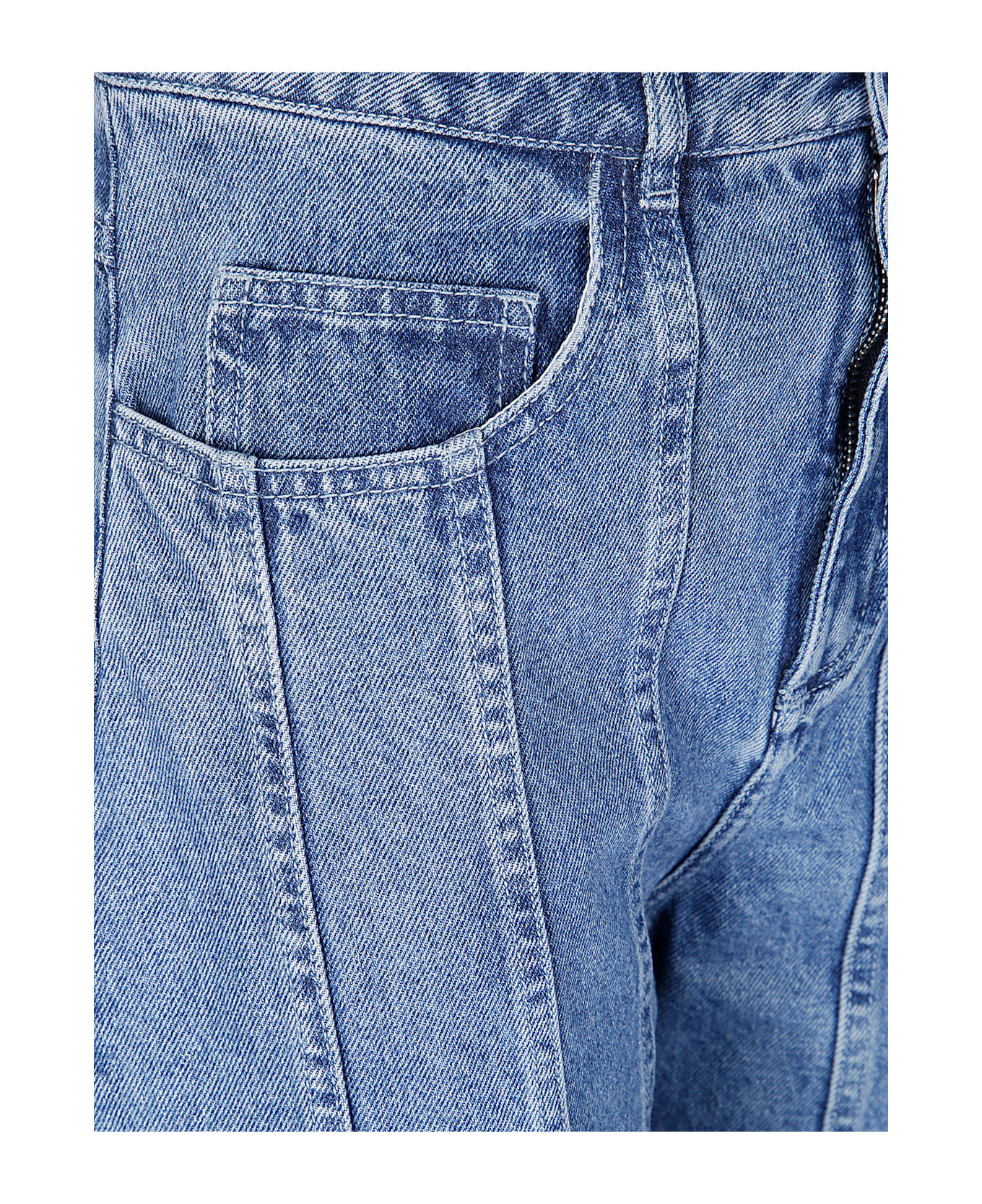 Marques
Almeida Denim Boyfriend Trousers With Seam Lines - BLUE