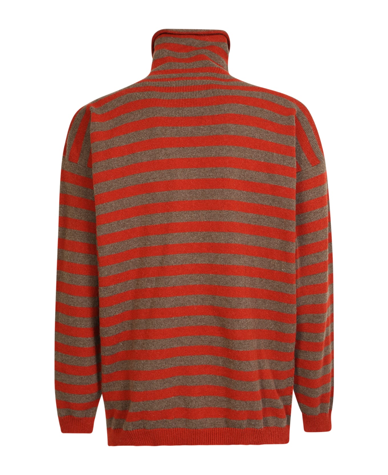 Lardini Alpaca Wool- Blend High Neck Sweater - Orange