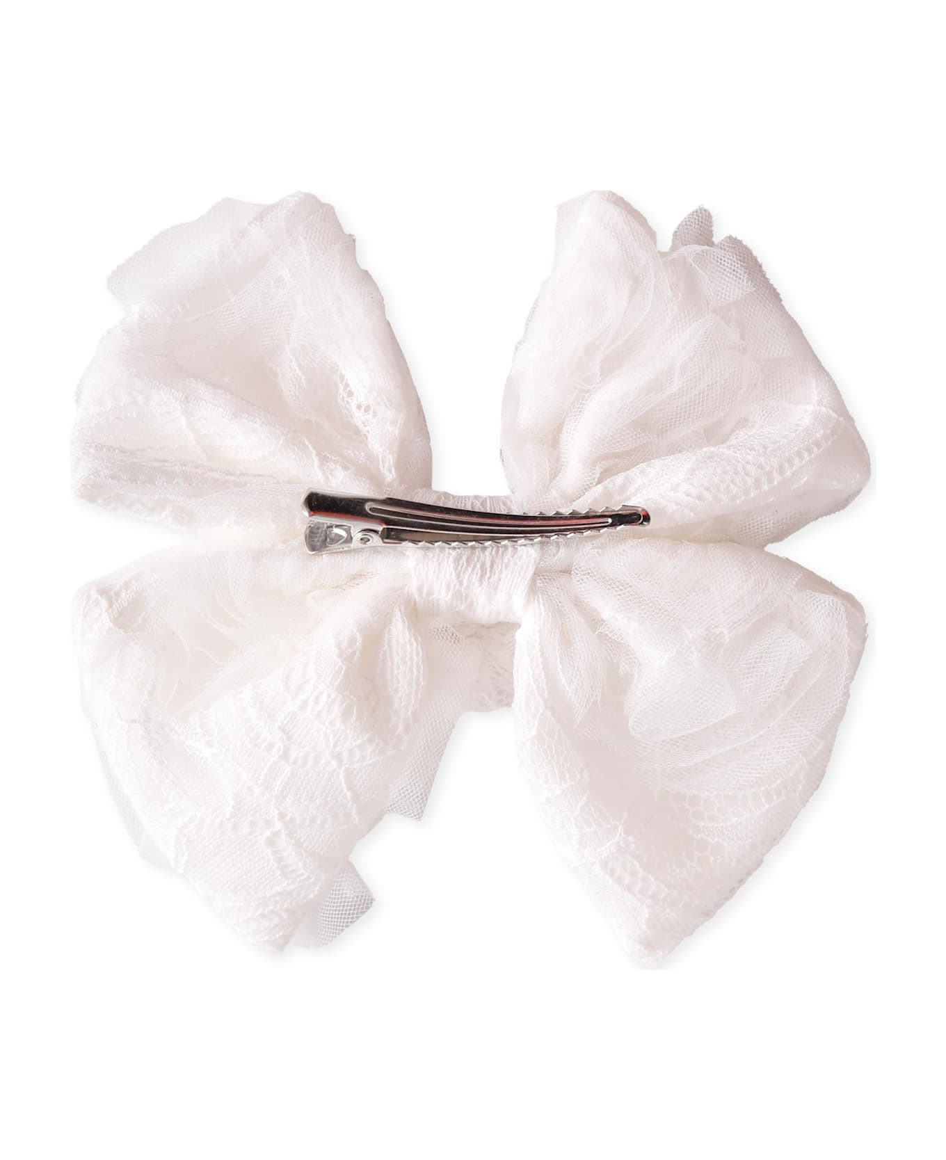 self-portrait White Clip For Girl With Bow - White