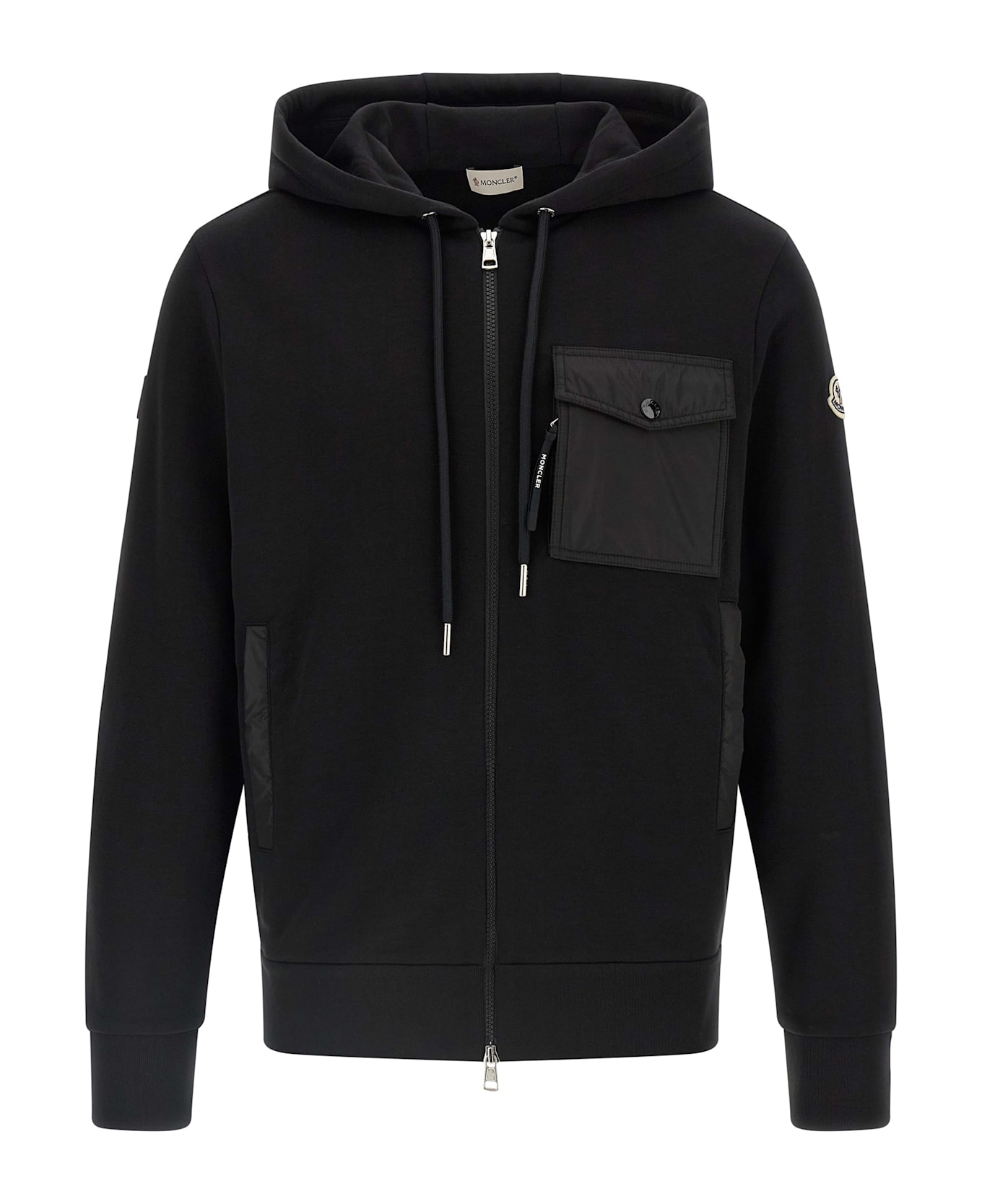 Moncler Nylon Insert Hoodie - Black  
