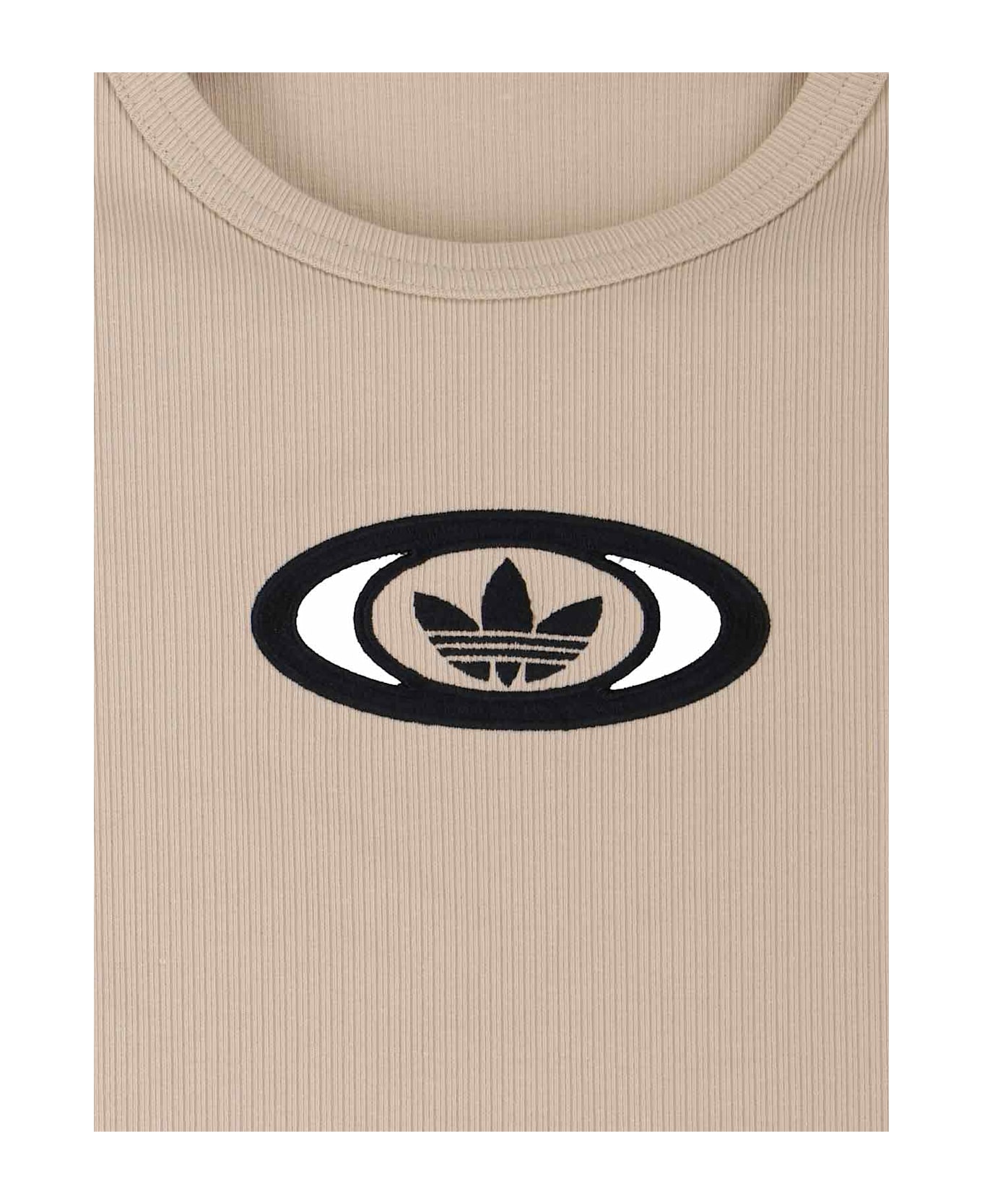 Adidas 'campus 2000' Crop Top - Beige