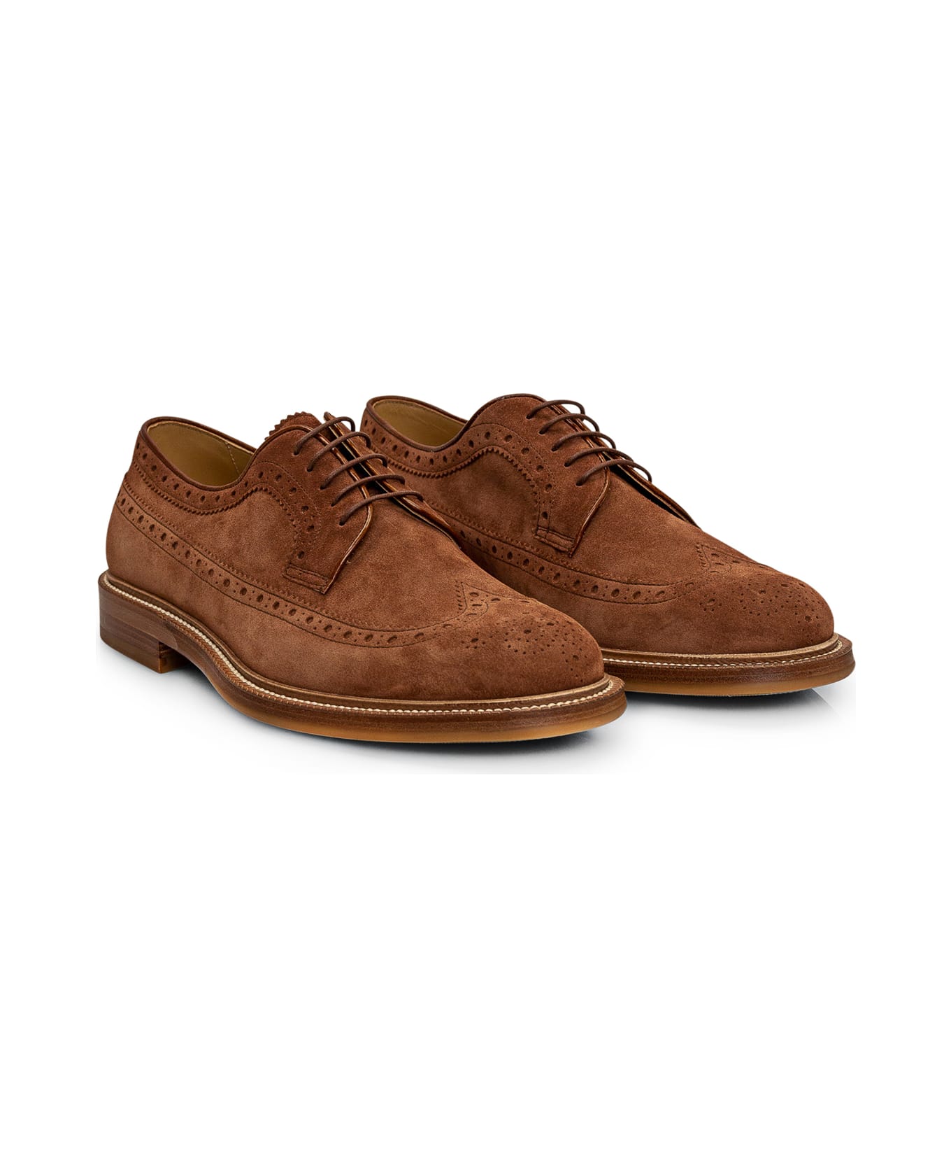 Brunello Cucinelli Longwing Lace-up Shoe - Brown