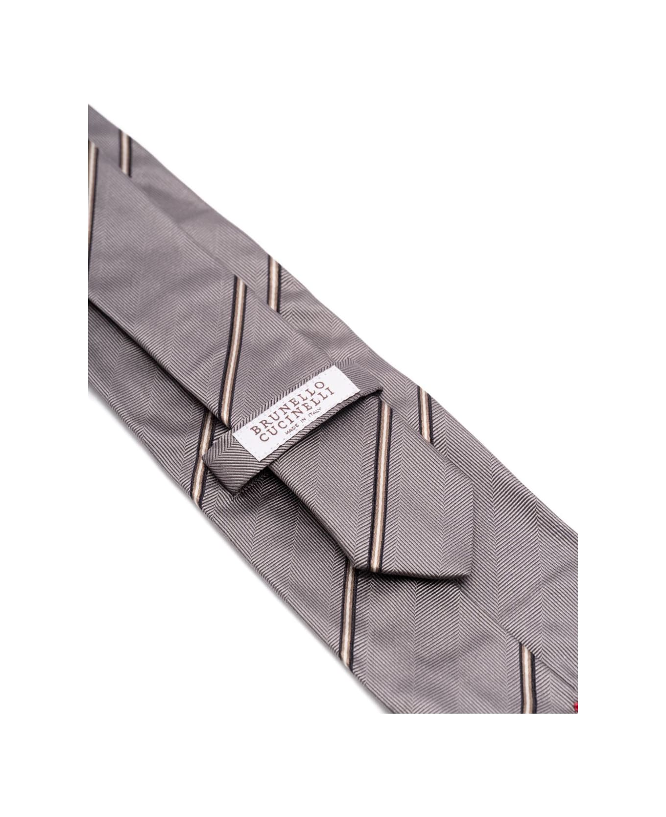 Brunello Cucinelli Silk Tie - Grey