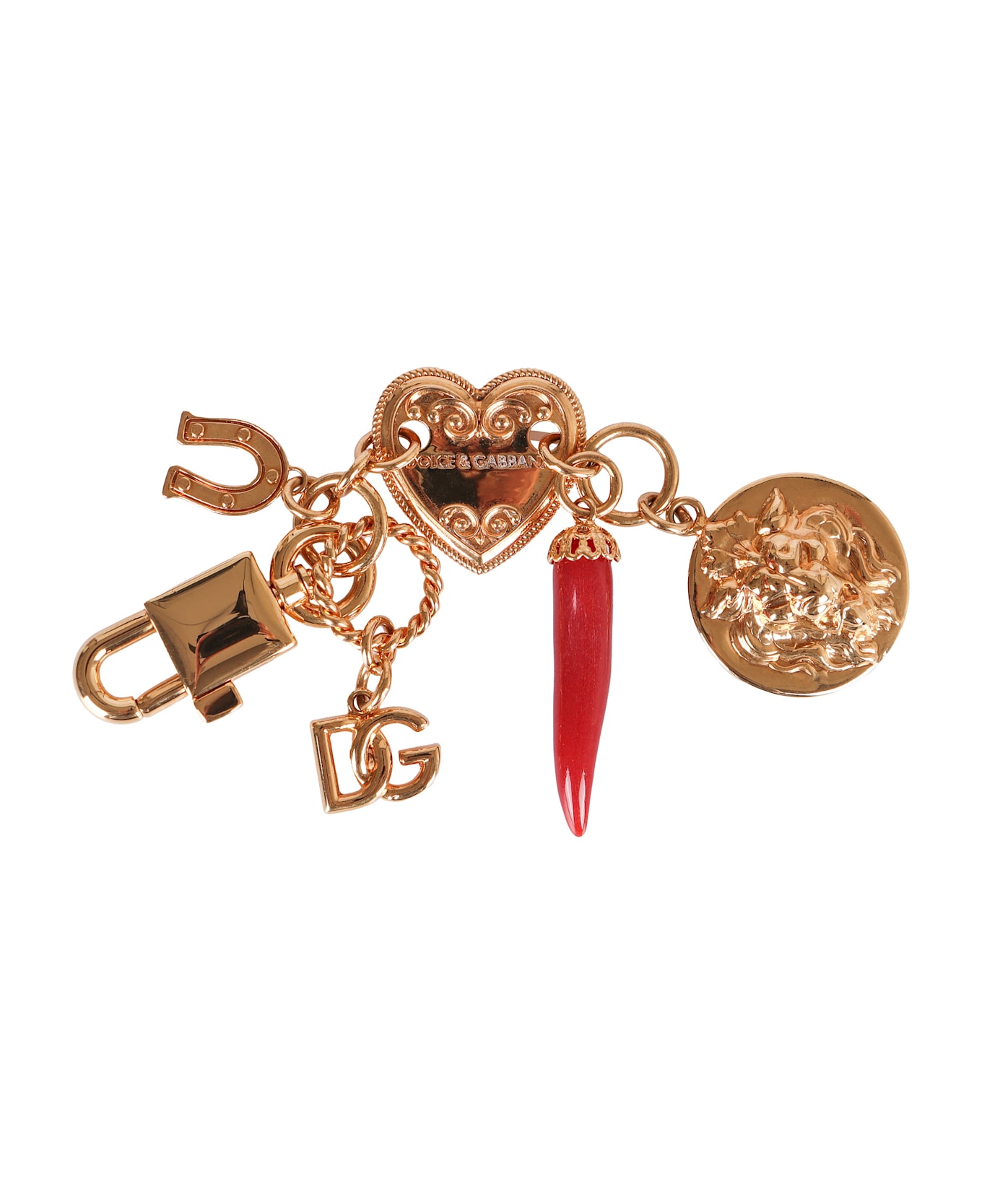 Dolce & Gabbana Devotion Key Ring - Gold キーリング