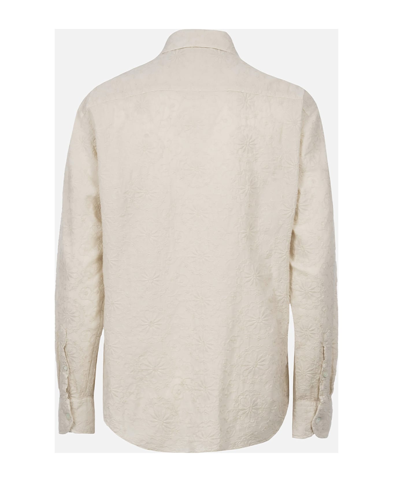 MC2 Saint Barth Woman Classic Sangallo Cotton Shirt Meredith - WHITE
