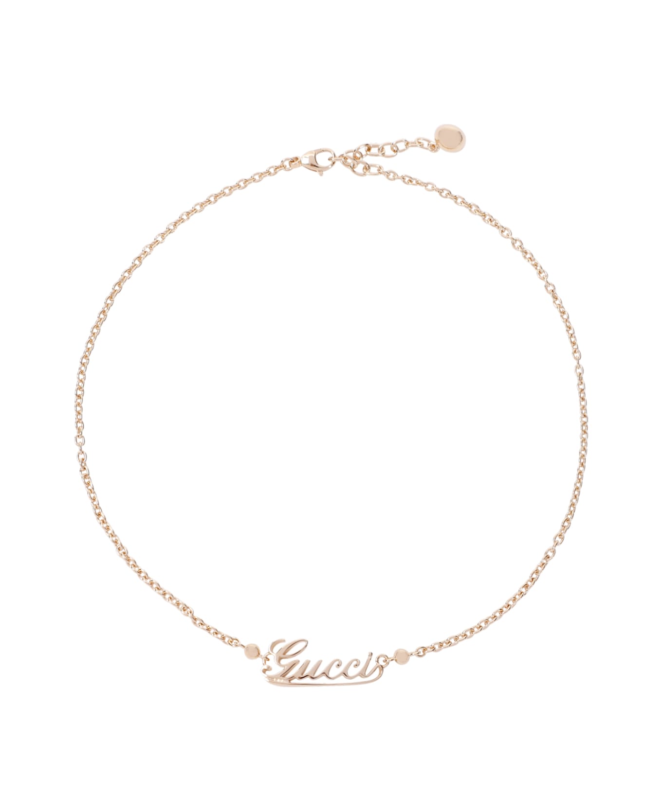 Gucci Script Necklace - Gold