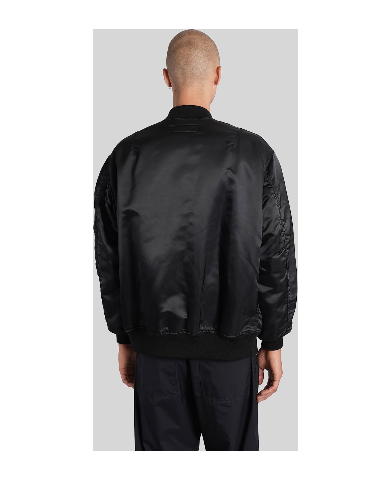 Comme des Garçons Homme Bomber Jacket In Black Nylon - black