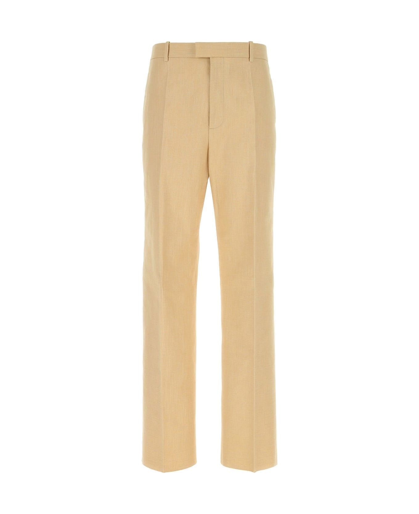 Bottega Veneta Beige Cotton Pant - BEIGE