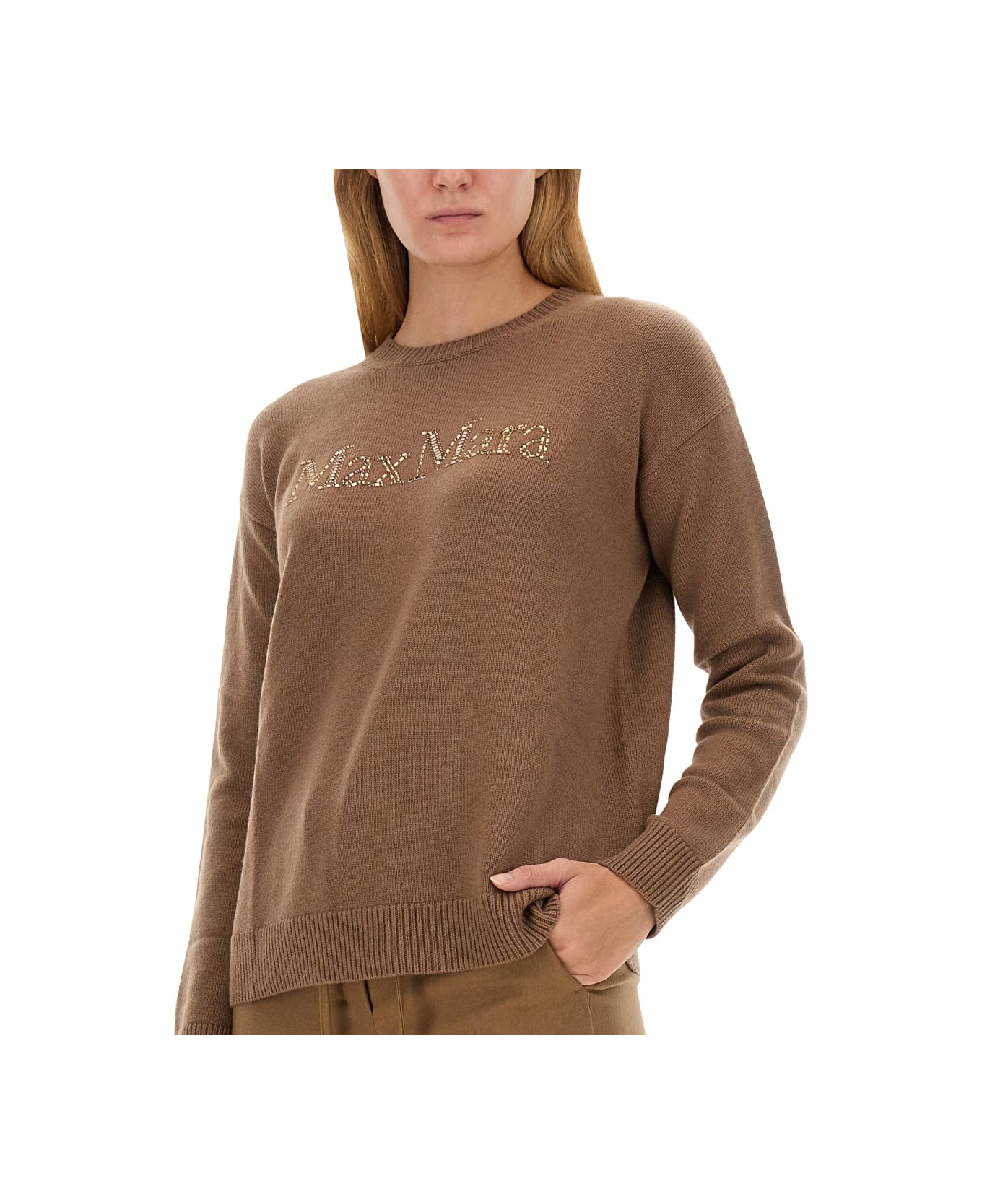 'S Max Mara Jersey 'kassel' - BEIGE