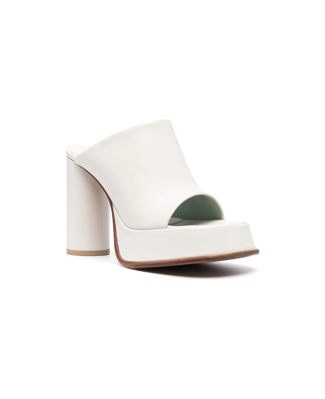 AMBUSH Open-toe Mule Heels - White