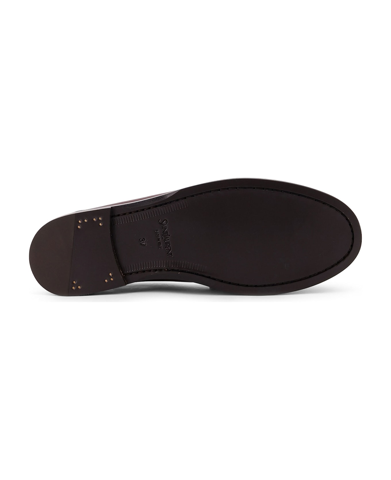 Saint Laurent Laurent 05 Moc Leather Loafers - VENDOME RED