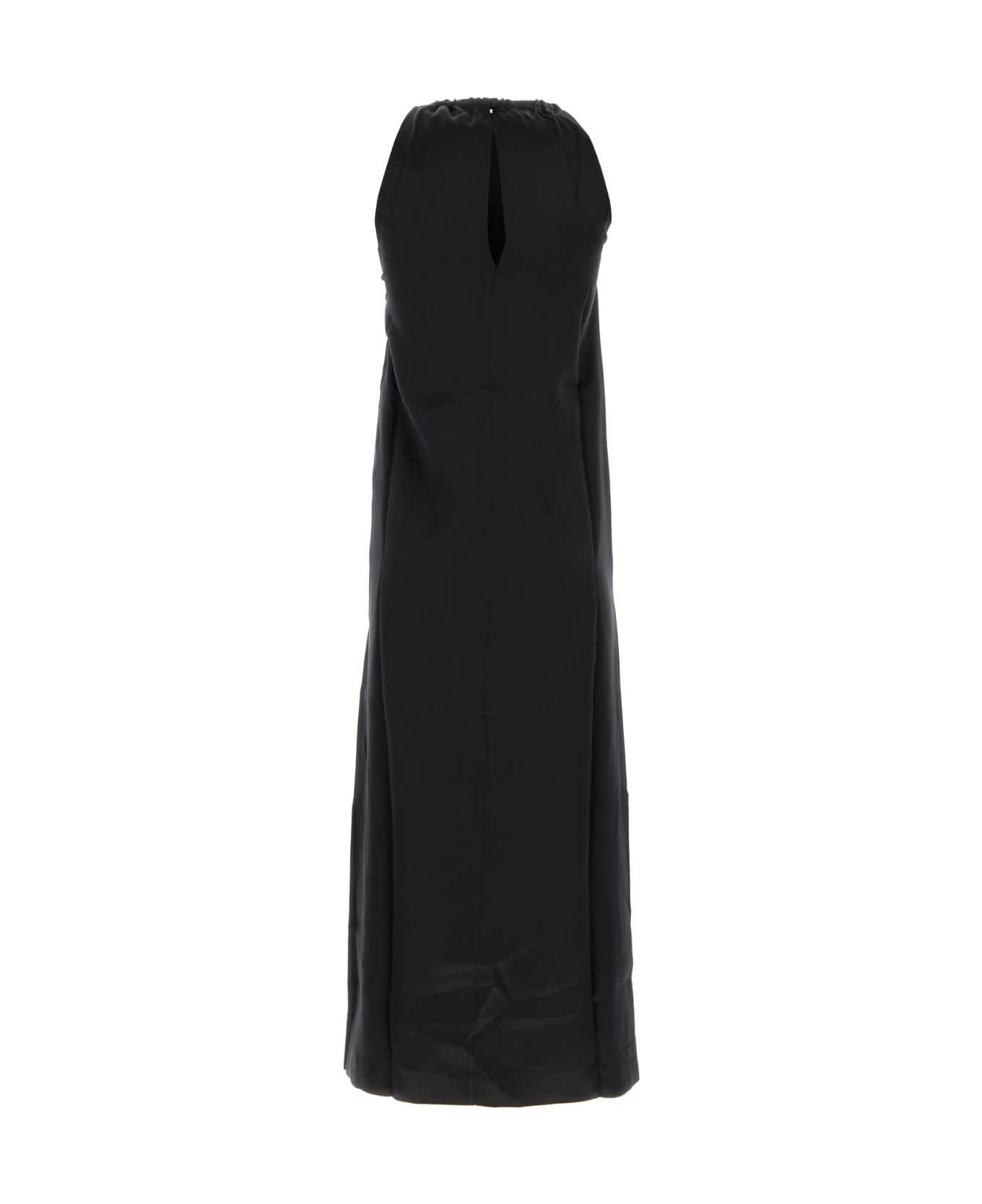 Loulou Studio Black Satin Morene Dress - BLACK