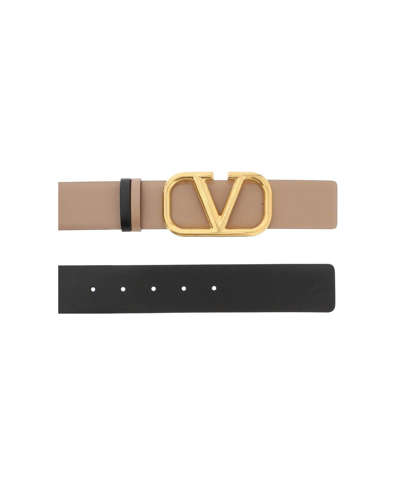 Valentino Garavani Vlogo Signature Reversible Belt - Beige