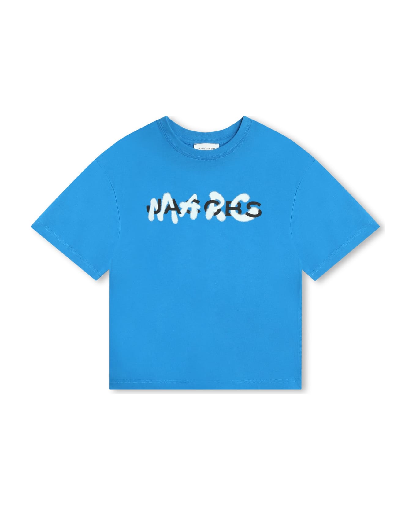 Little Marc Jacobs T-shirt Con Stampa - Blu Elettrico