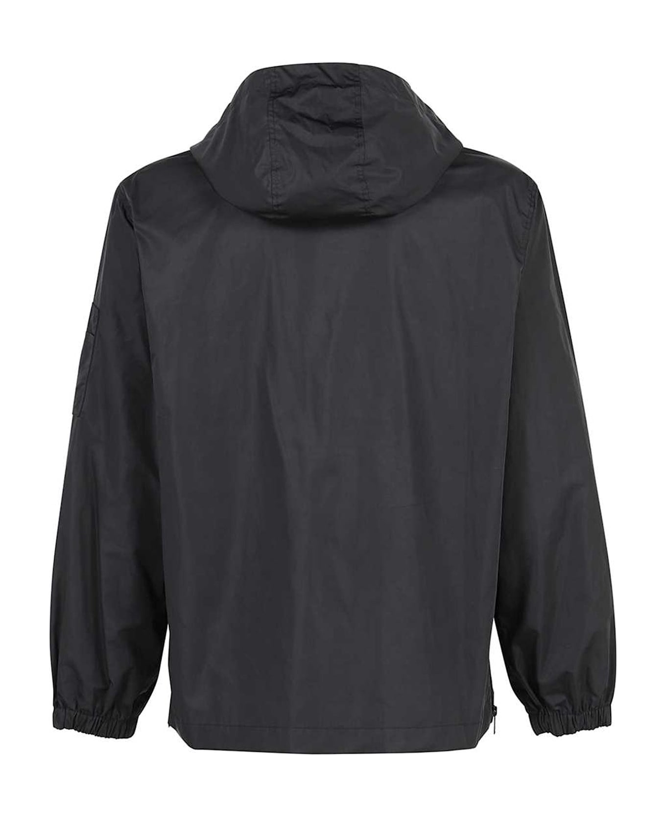 Lanvin Logo Hooded Windbreaker - Black