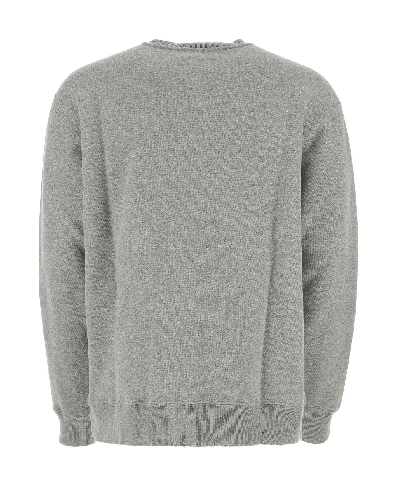 AMBUSH Cotton Blend Oversize Sweatshirt - Light Grey Navy