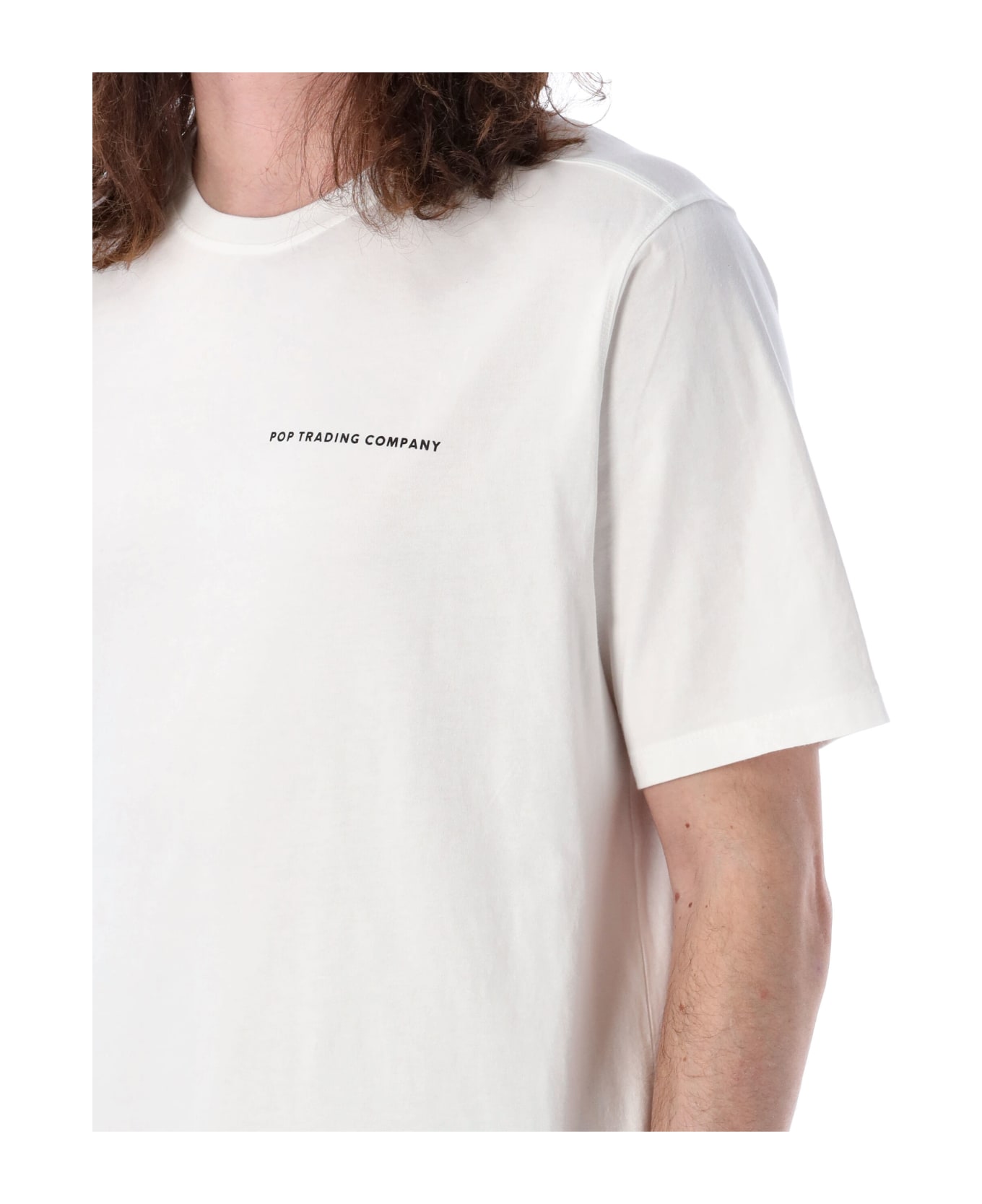 Pop Trading Company Pop Logo T-shirt - WHITE BLACK シャツ
