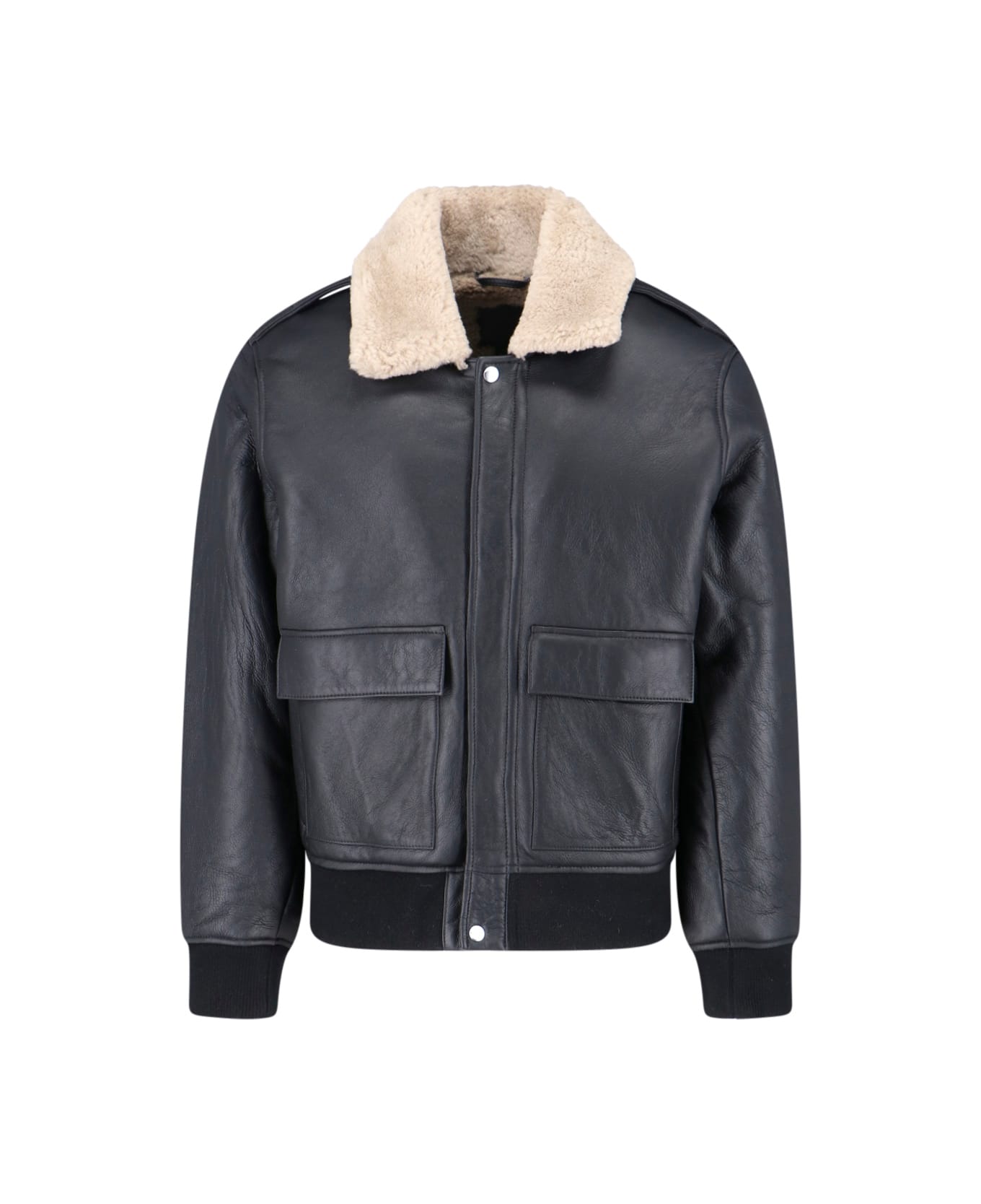 Calvin Klein Lamb Leather Jacket - Black  