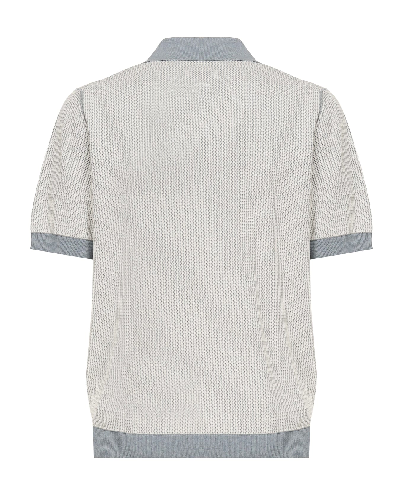 Zanone Cotton Crêpe Polo - Grey