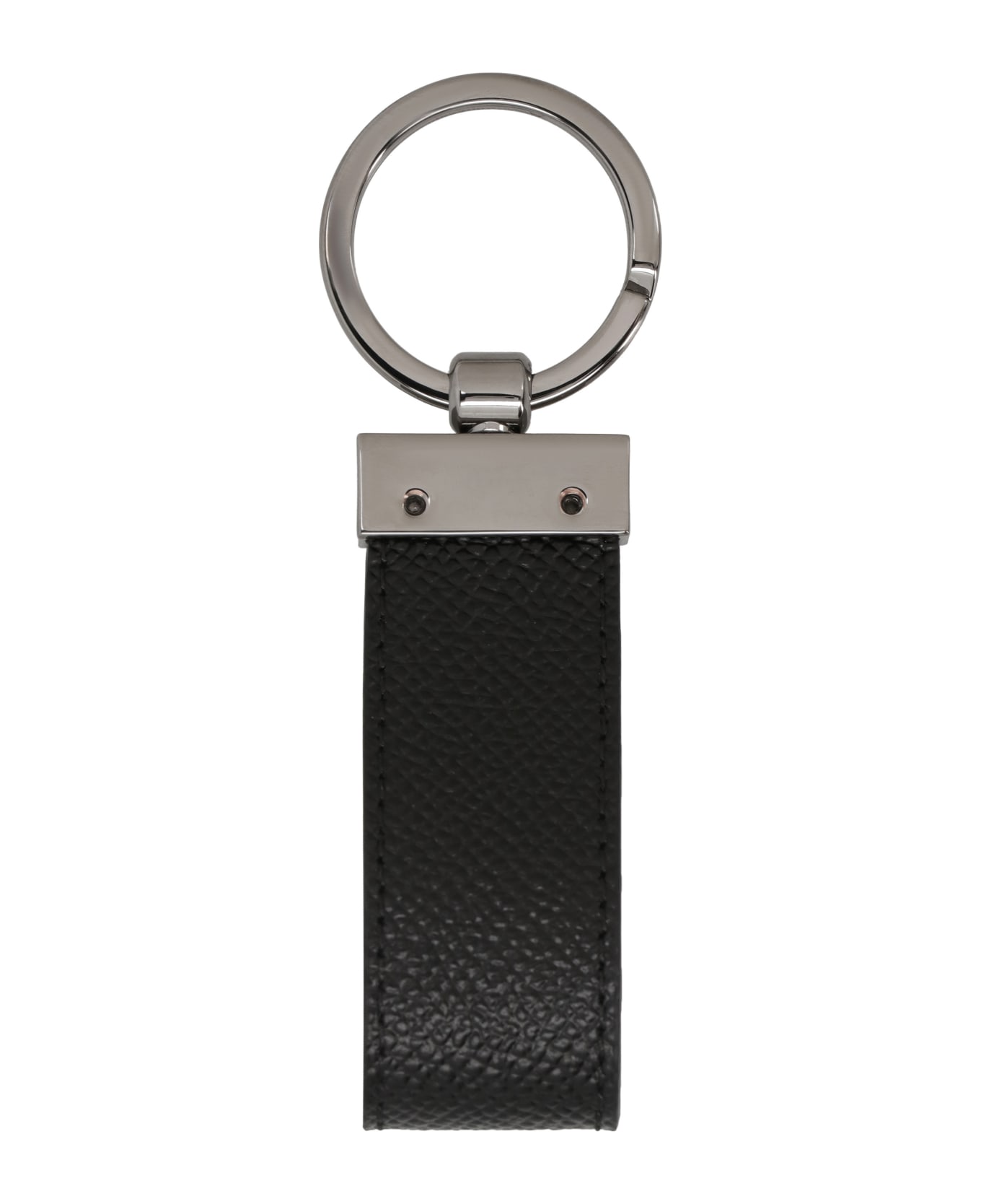Dolce 
Gabbana Leather Keyring With Logo - Black