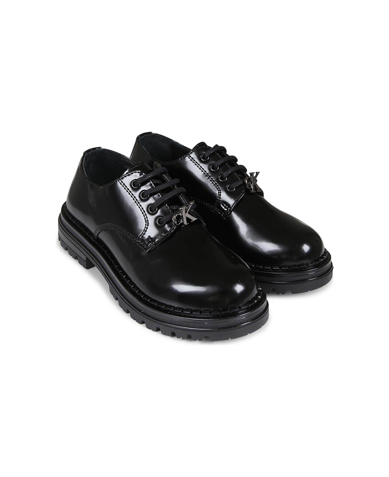 Calvin Klein Laced-up Shoes For Boy - Black