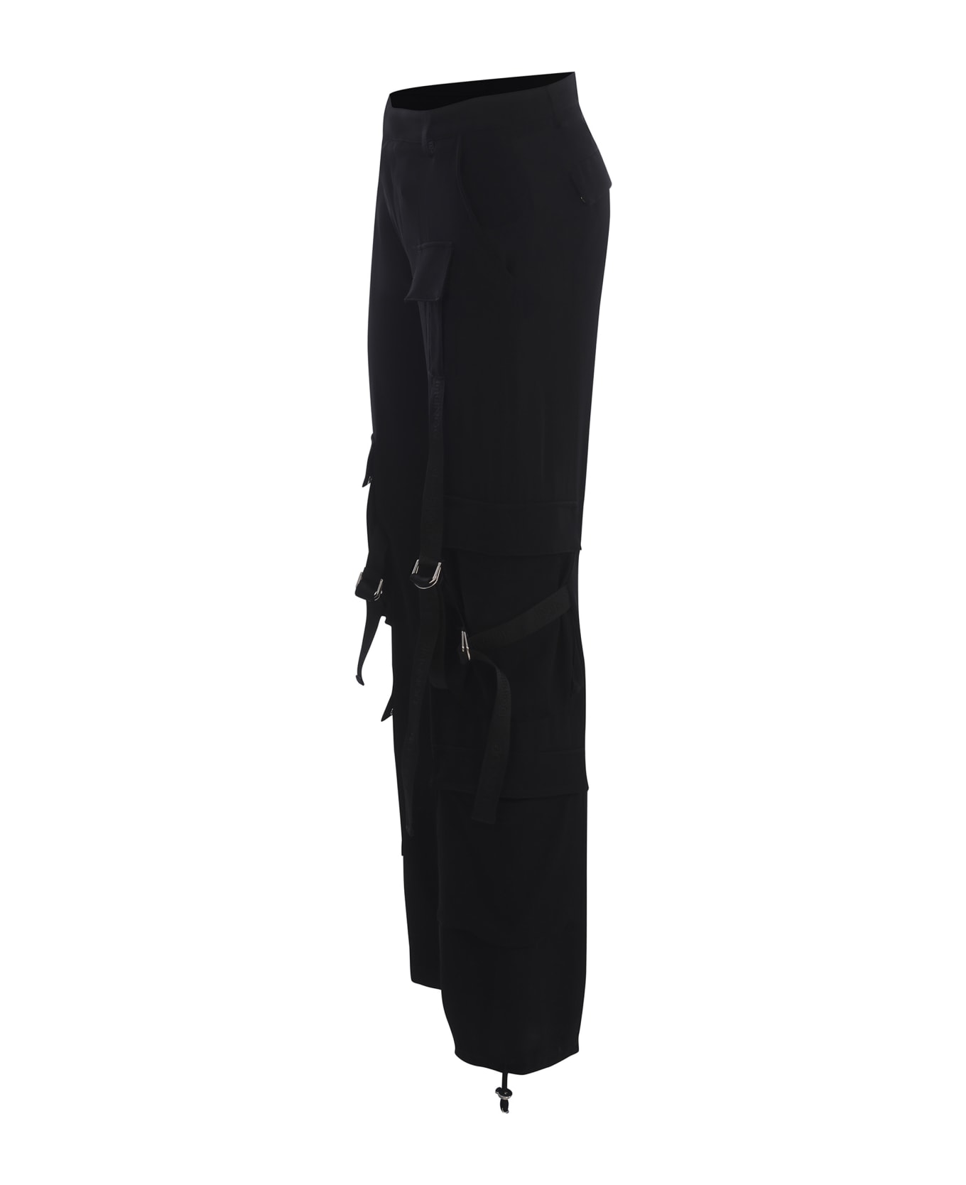Dondup Trousers Dondup "luz" Made Of Georgette - Nero