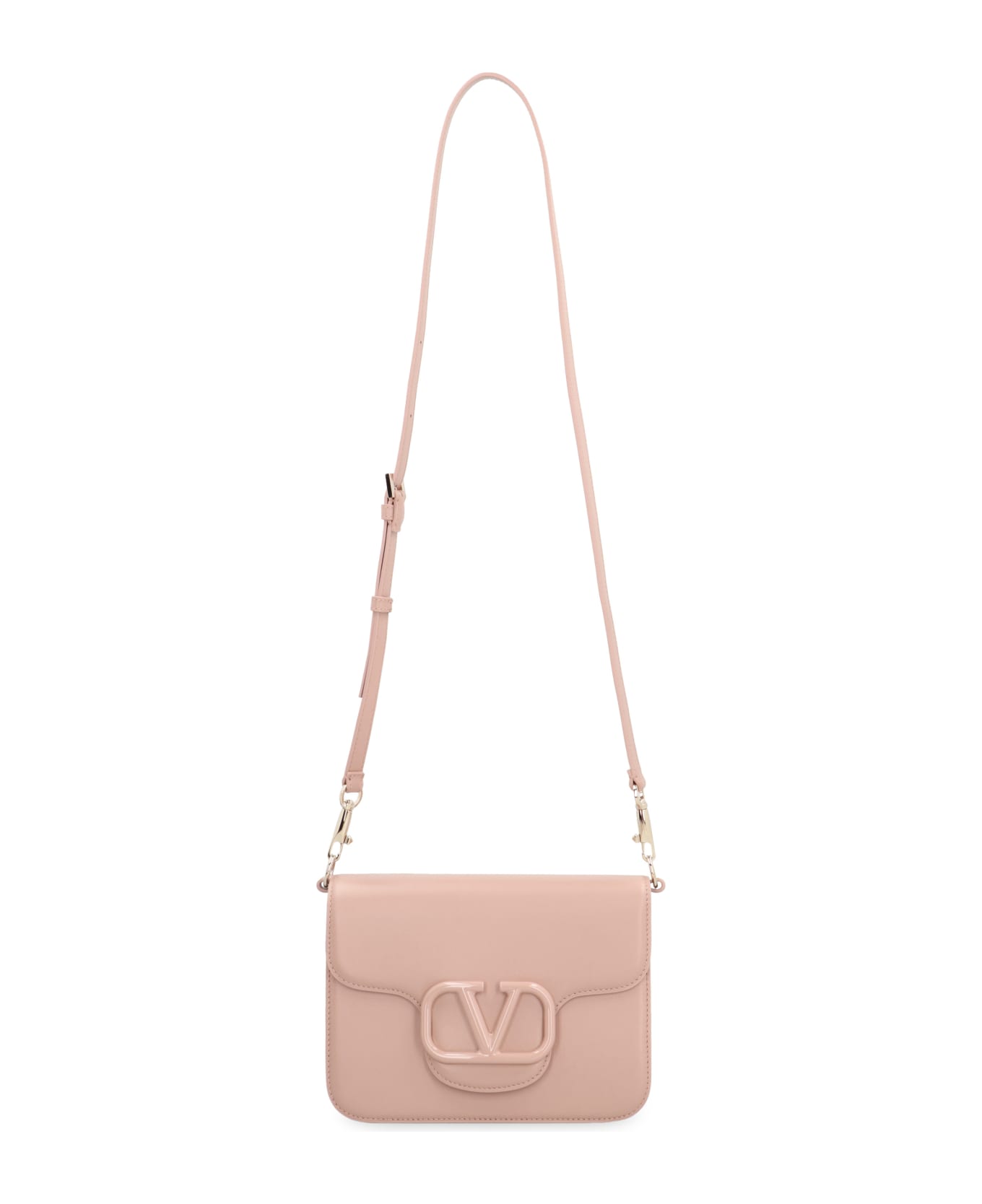 Valentino Garavani - Locò Leather Shoulder Bag - Pink
