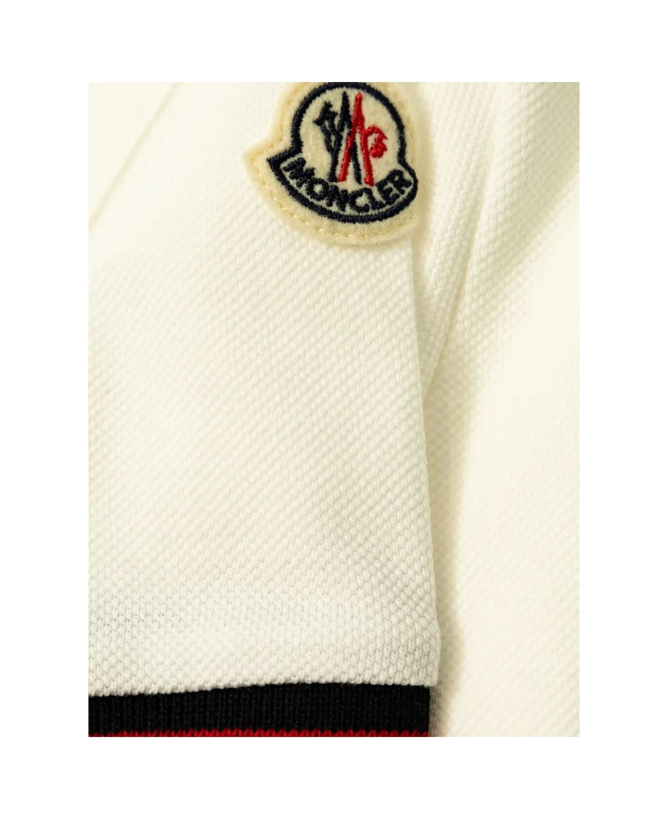Moncler Short Sleeves Polo Shirt - White