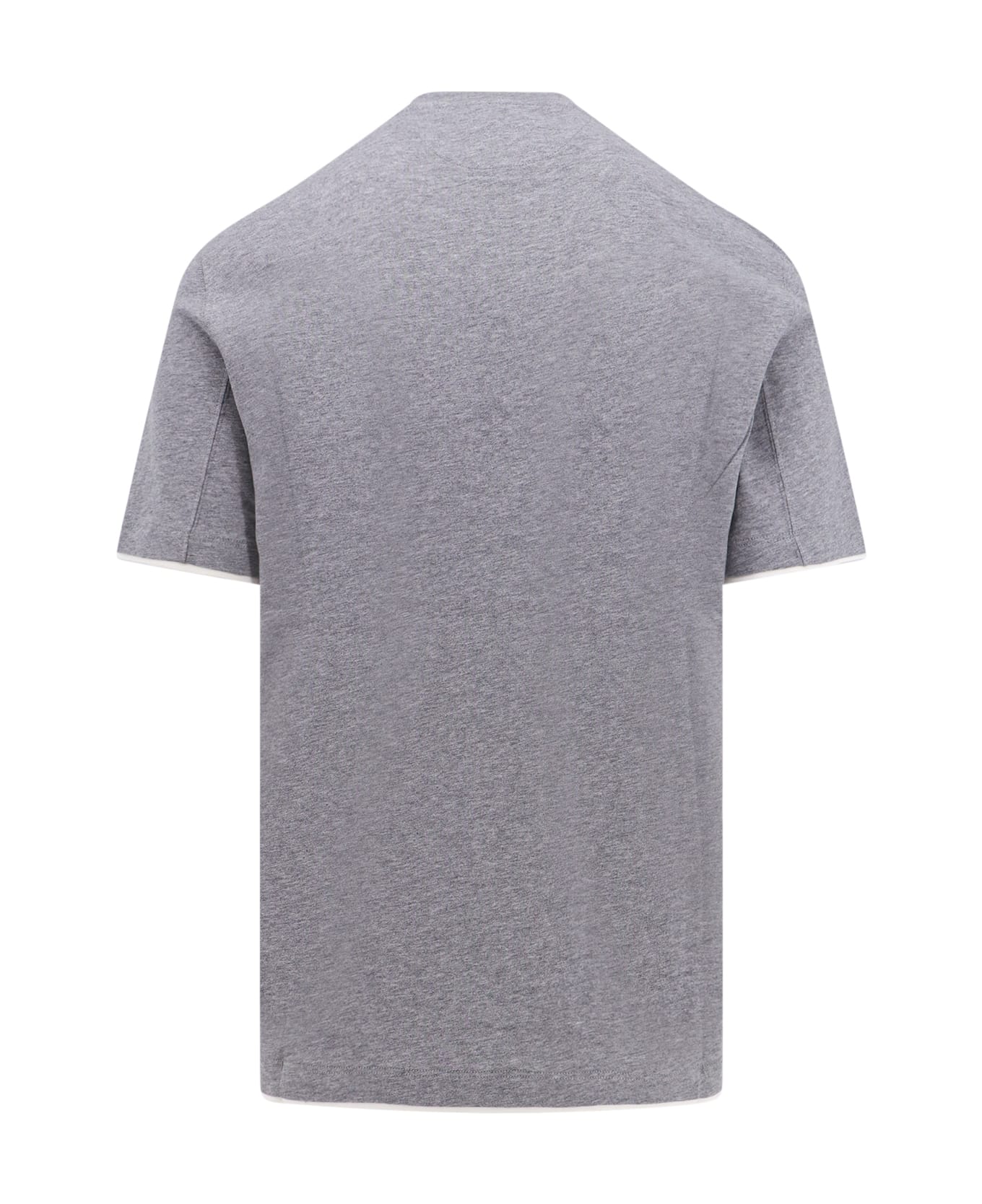 Brunello Cucinelli Contrasting Edges Grey T-shirt - Grey シャツ