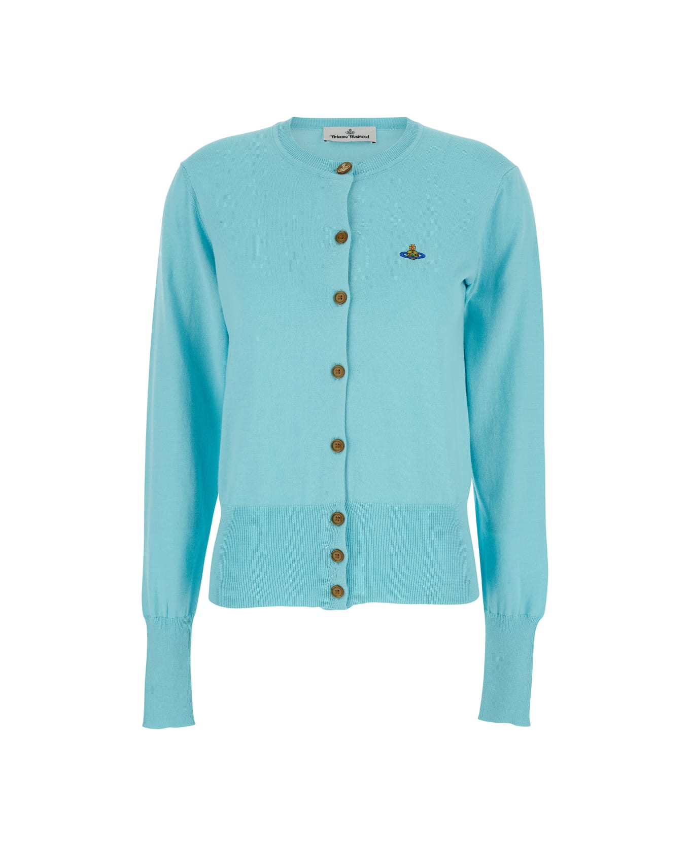 Vivienne Westwood Light Blue Cardigan With Buttons In Cotton Woman - Light blue