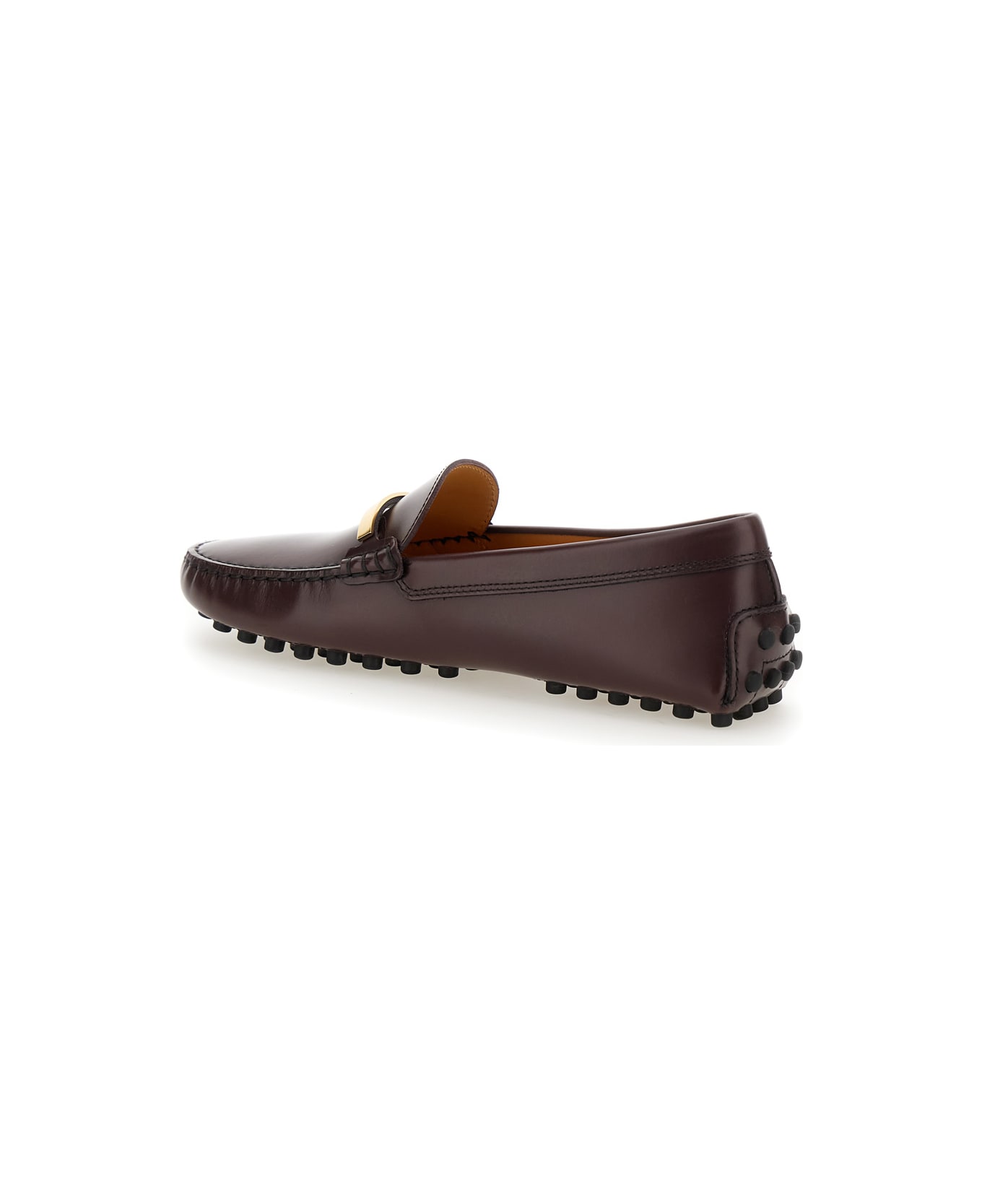 Tod
s Brown Loafers With Logo Plaque And Rubber Sole In Leather Woman - Brown