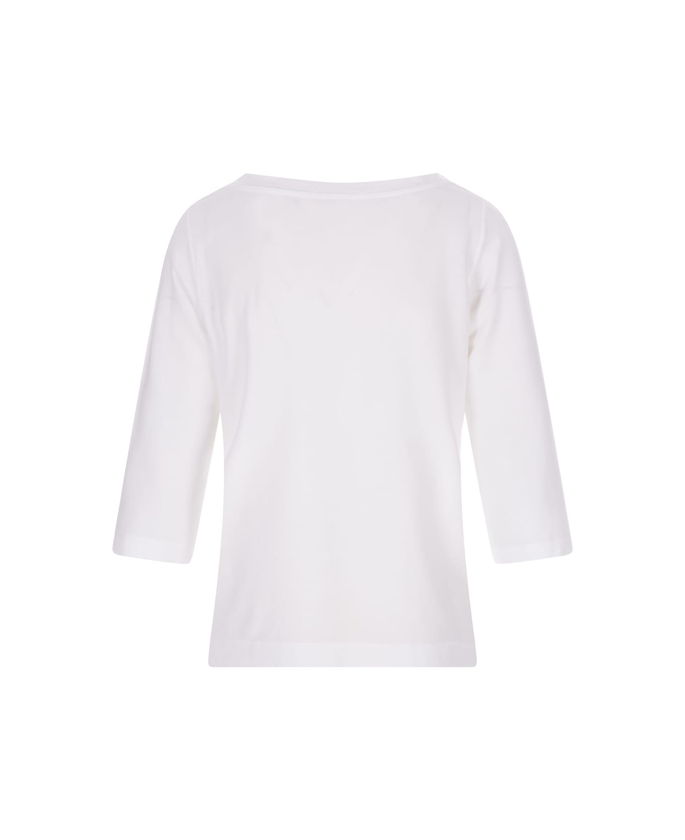 Zanone White Sweater With 3/4 Sleeve