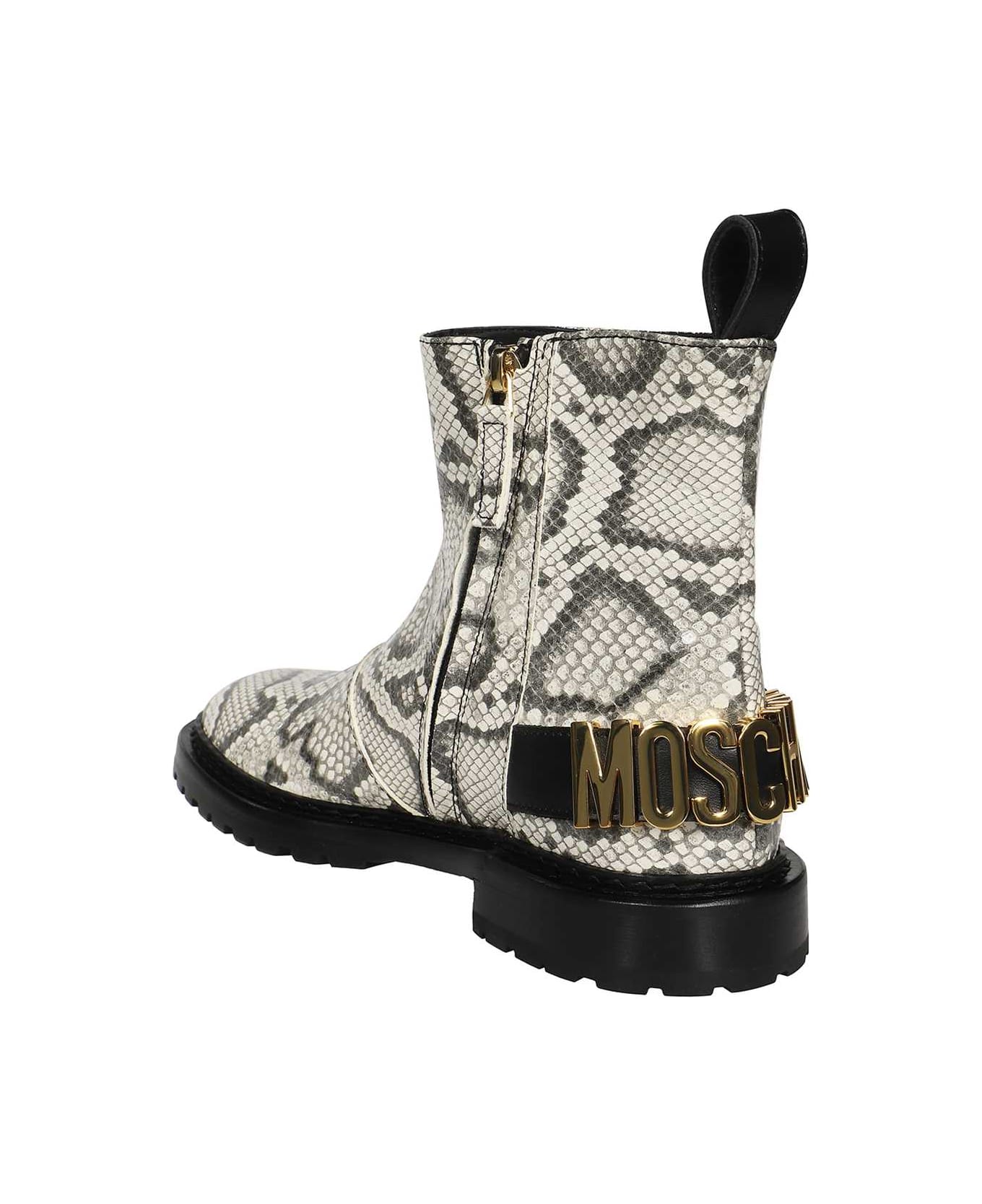 Moschino Leather Ankle Boots - Animalier