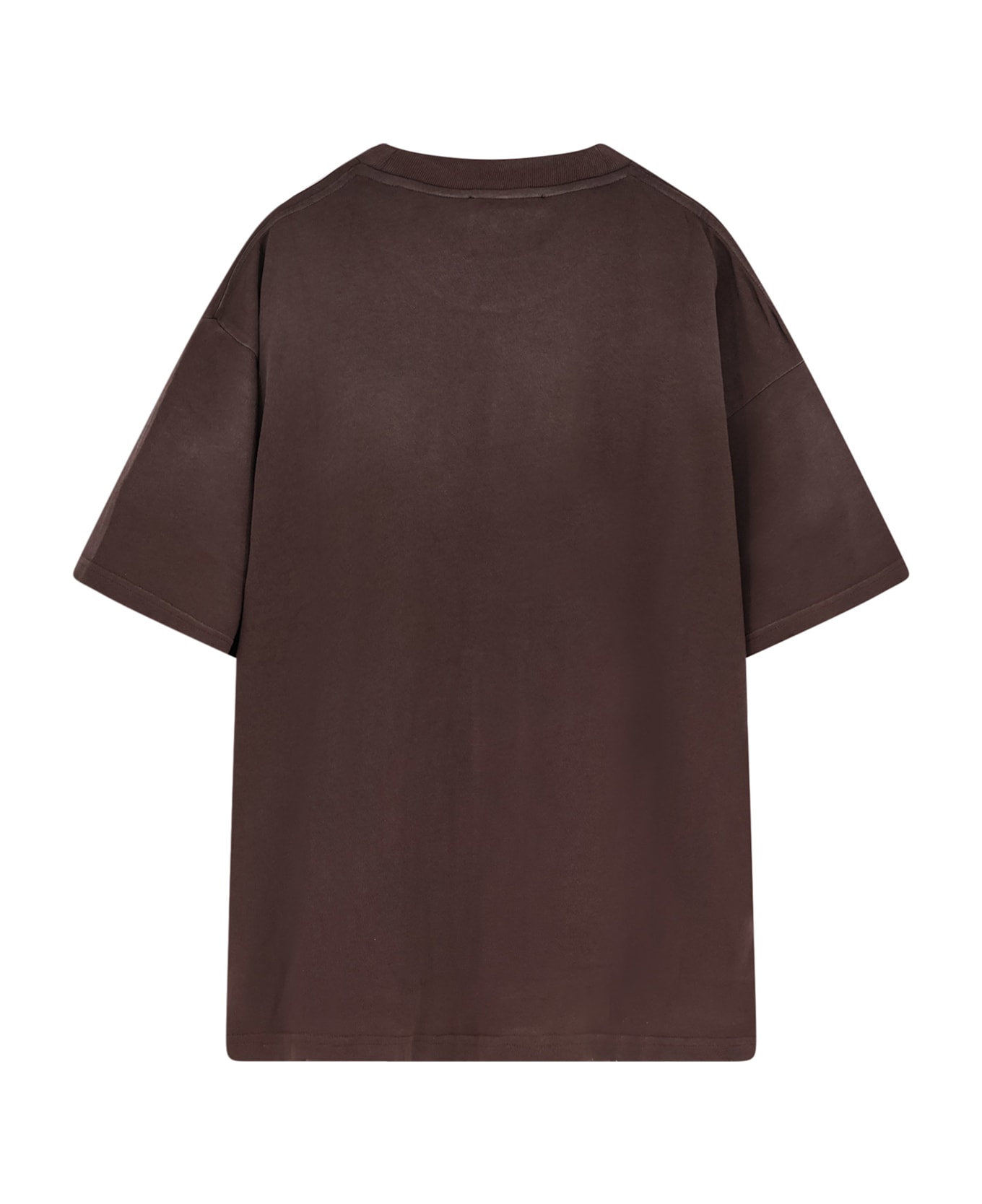REPRESENT Legacy Crest Cotton T-shirt With Distressed Effect - Black