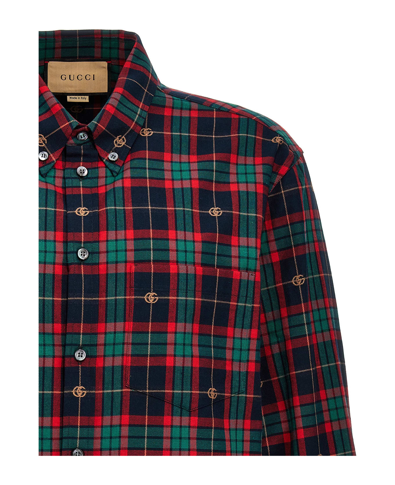 Gucci 'gg' Tartan Shirt - Multicolor