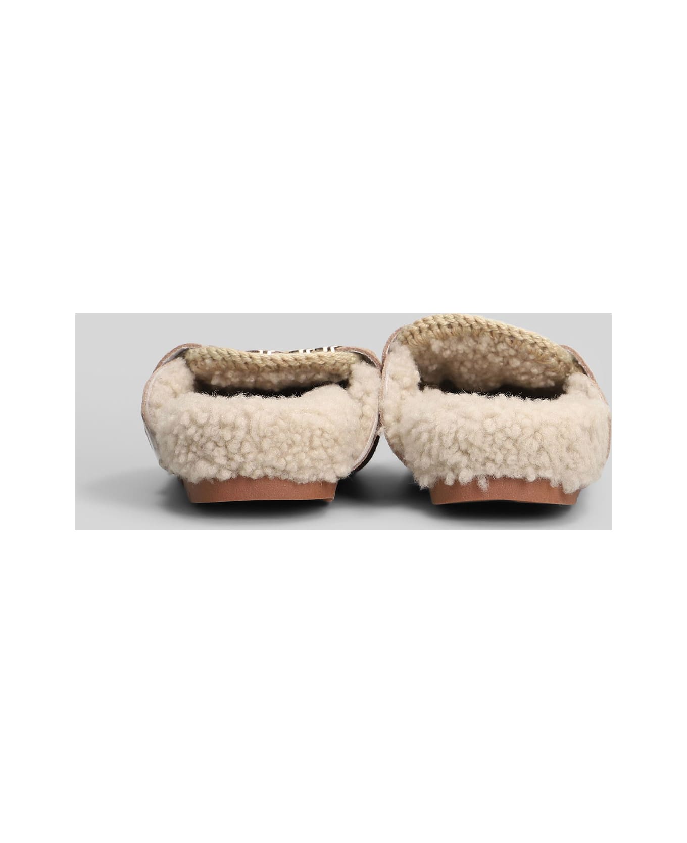 Mou Winter Bio Slide Slipper-mule In Camel Suede - Camel