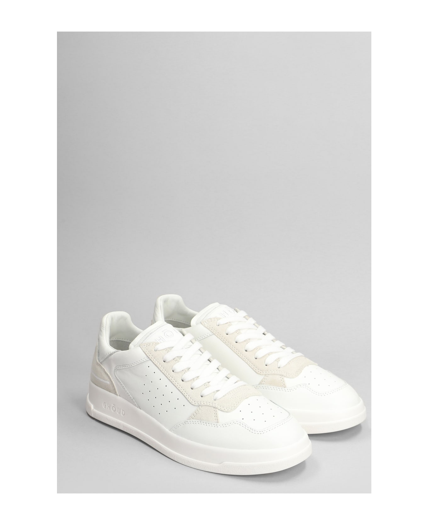 GHOUD Tweener Low Sneakers In White Suede And Leather - white スニーカー