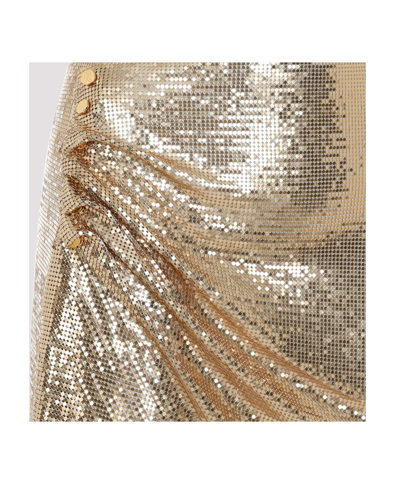 Paco Rabanne Knee Skirt - Gold