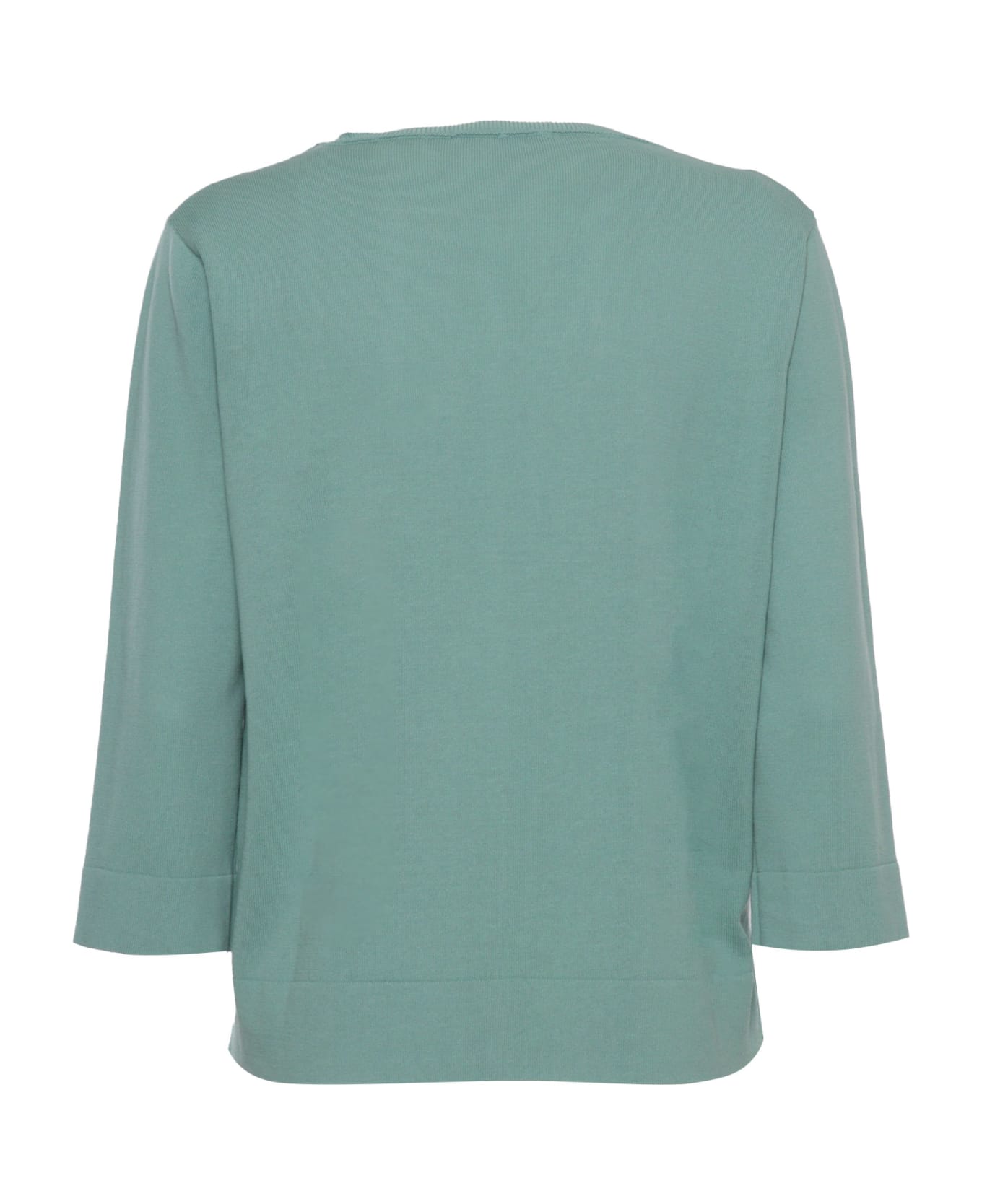 Kangra Aqua Green Cotton Sweater - LIGHT BLUE ニットウェア