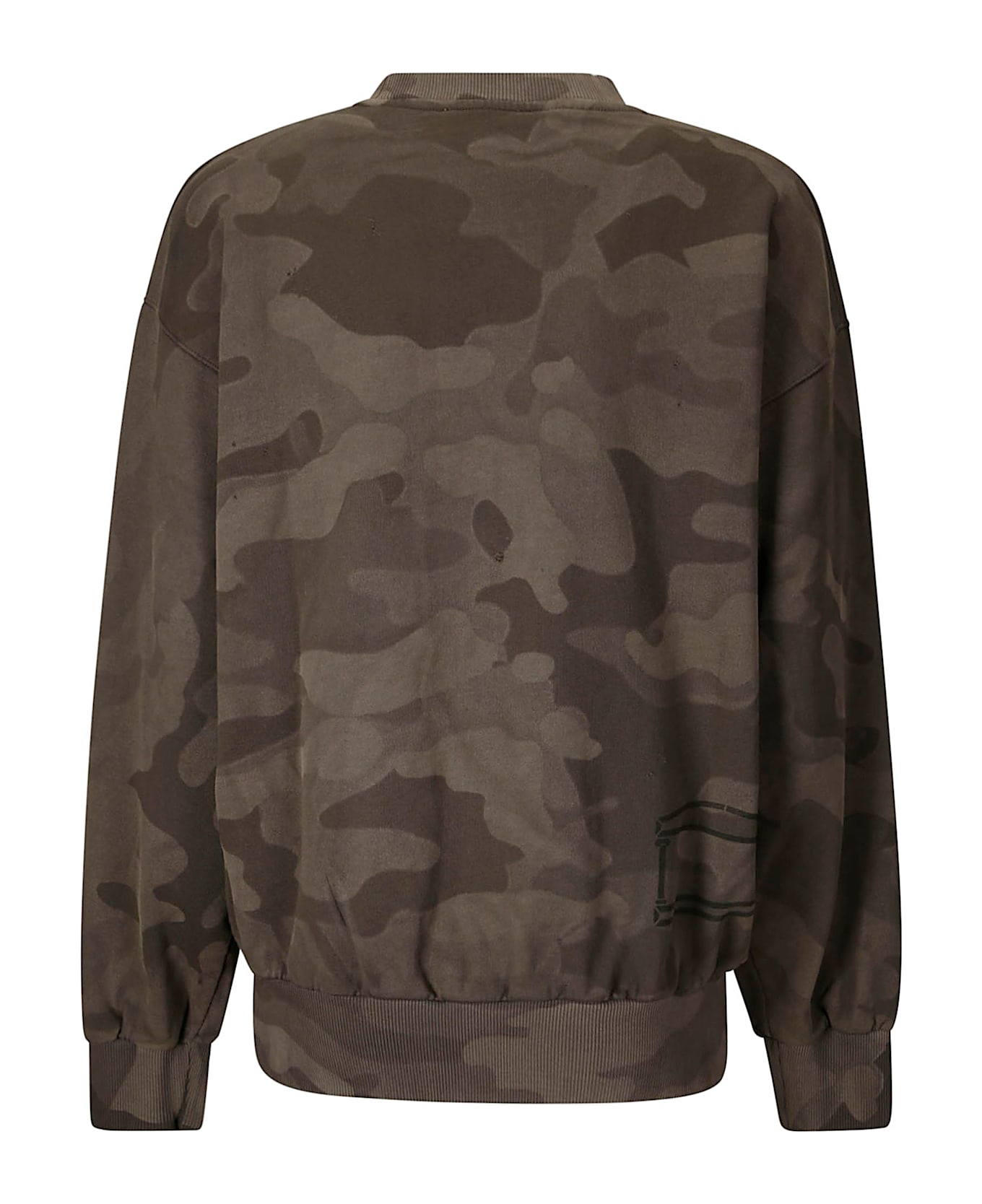 Aries Aged Camo Sweat - DARK OLIVE