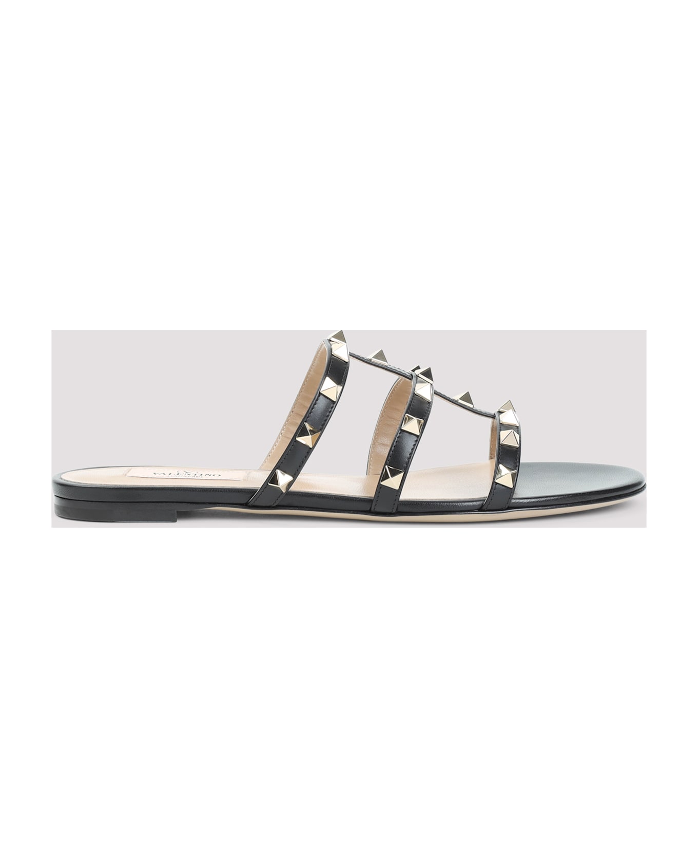 Valentino Garavani Rockstud Slide Sandals - No Nero