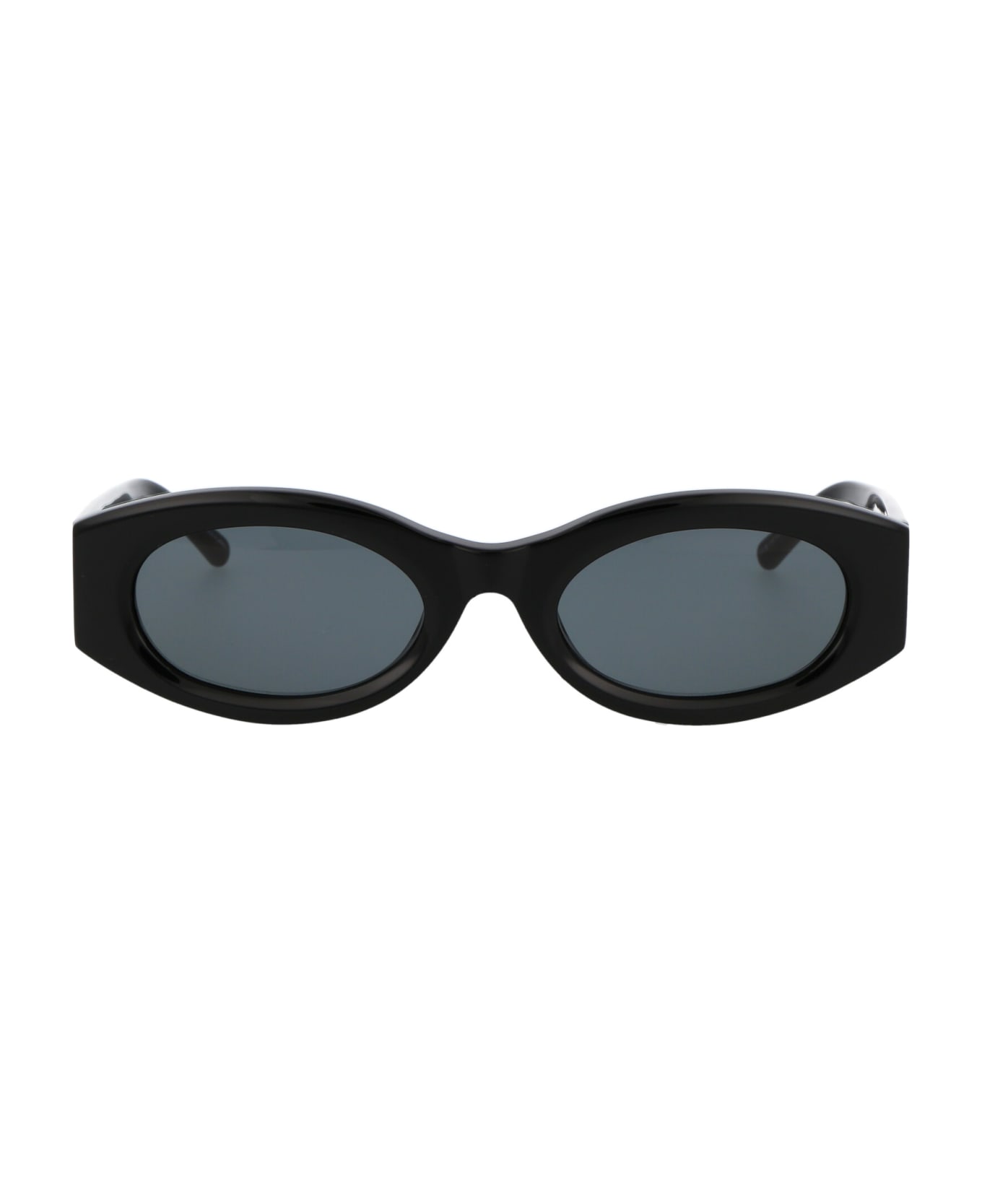 The Attico Berta Sunglasses - BLACK/SILVER/GREY