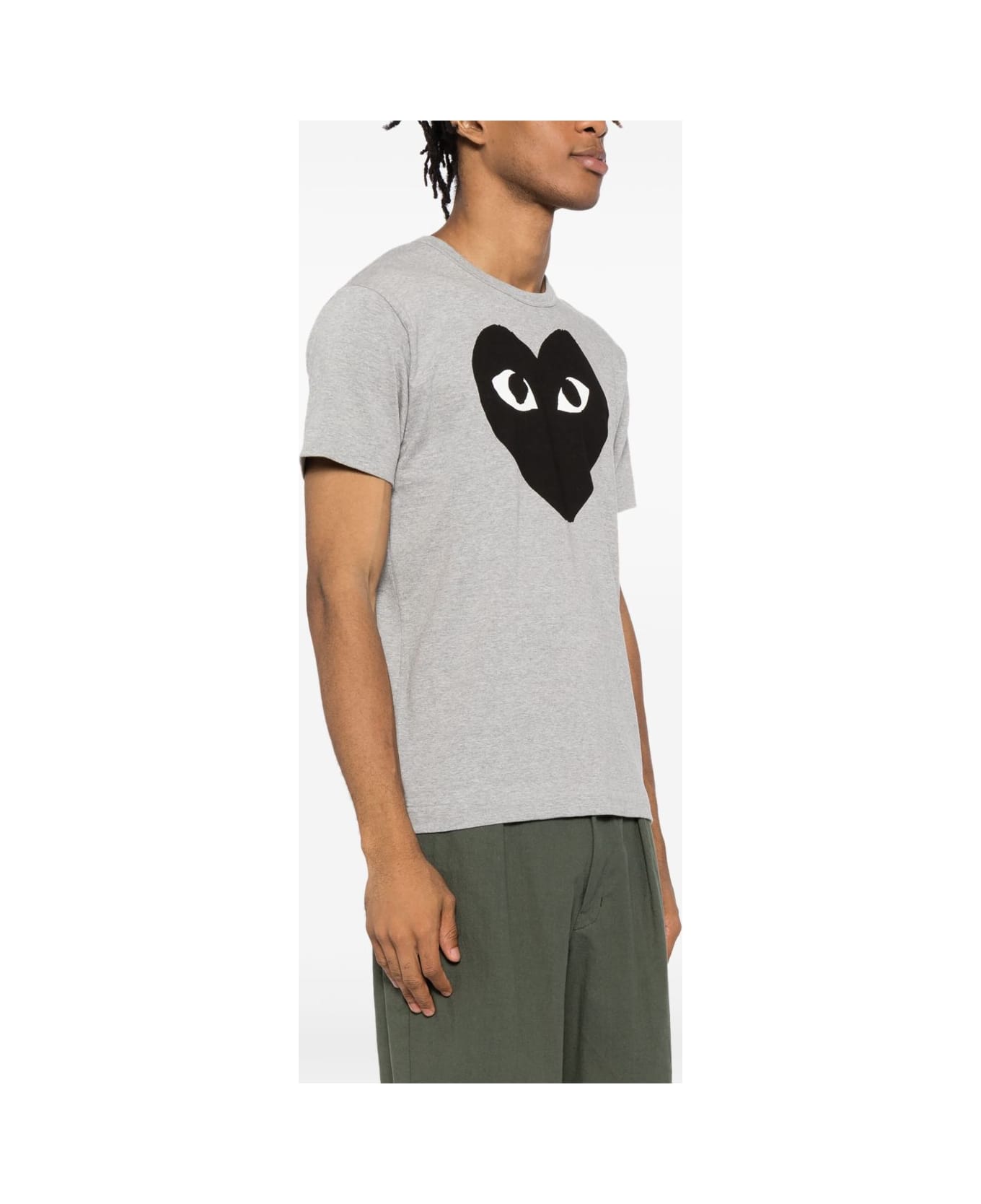 Comme des Garçons Black Heart Cotton T-shirt - Grey