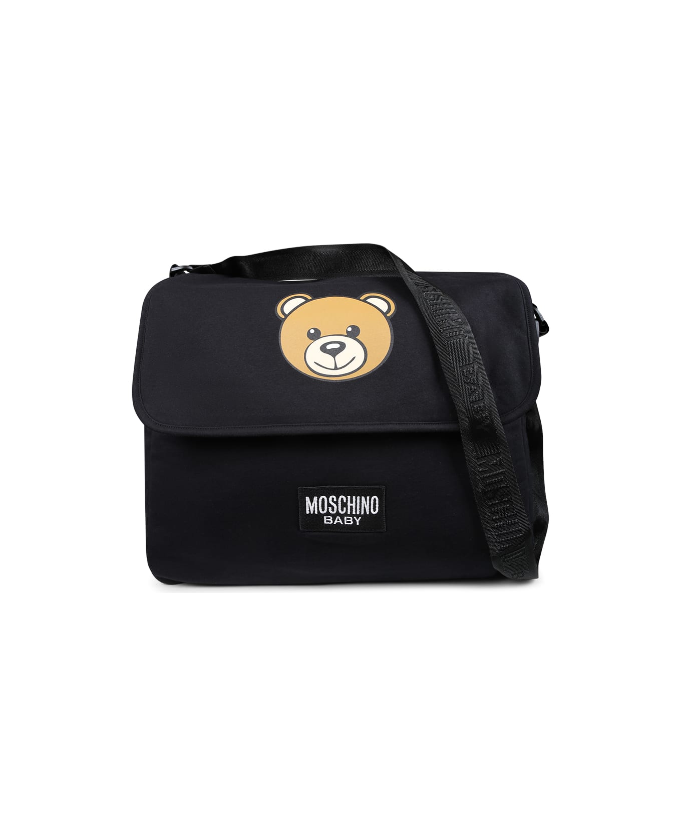 Moschino Black Changing Bag For Babykids With Teddy Bear - Black