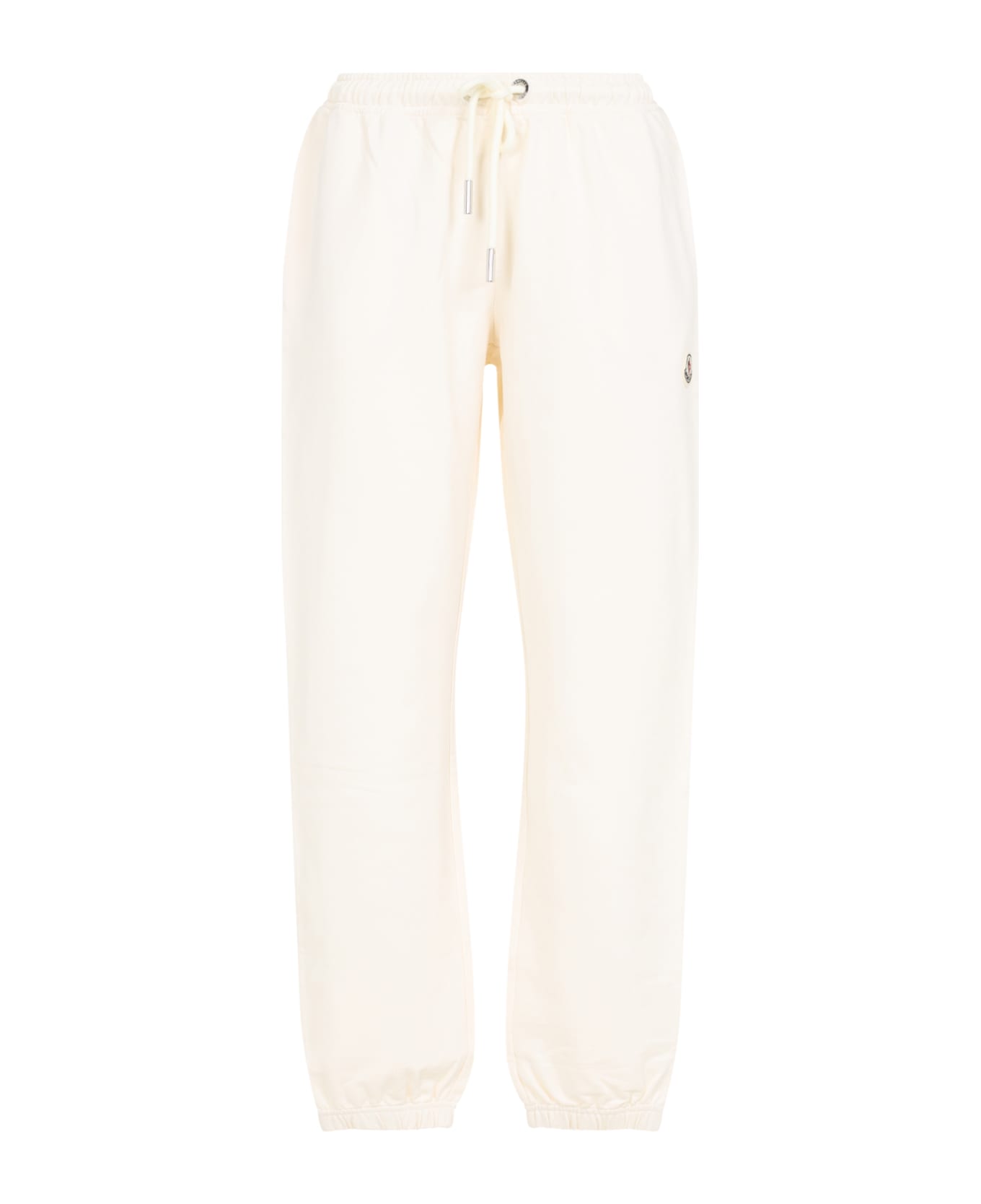 Moncler Logo Patch Drawstring Sweatpants - Natural