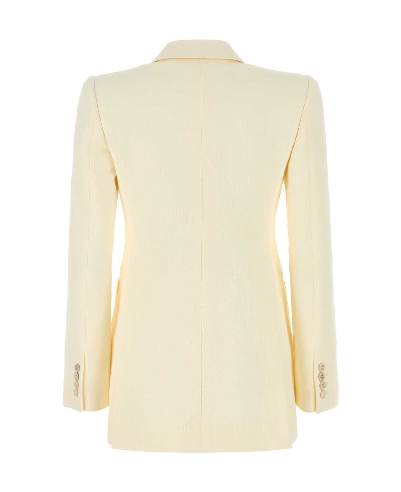 Chloé White Cotton Blend Blazer - COCONUTMILK
